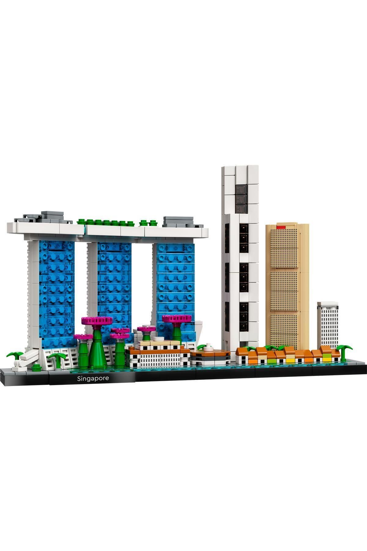 LEGO لگو ست ساختمان کلکسیونی برای بزرگسالان معماری سنگاپور 21057 (827 قطعه)