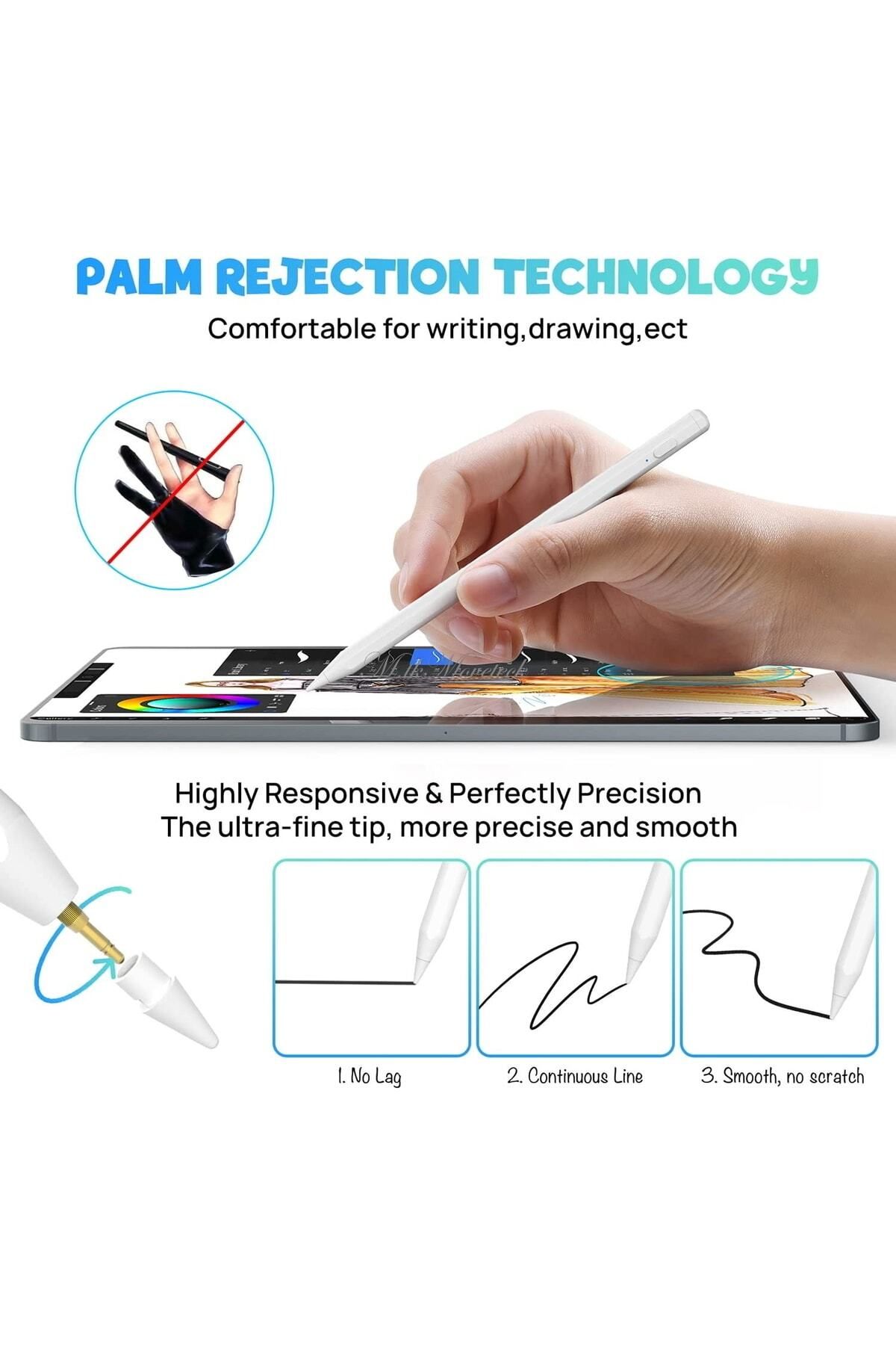 m.tk moveteck-iPad 11. Generation 2025 Compatible Dynamic Active Touch Pen 4