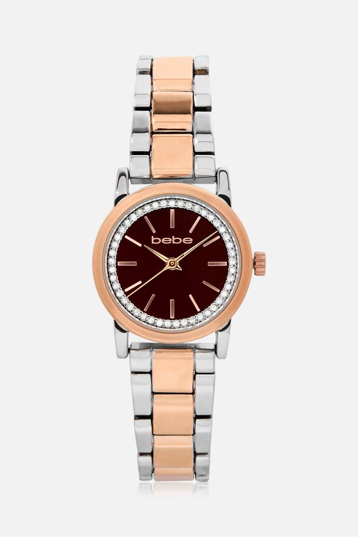 Bebe-Women BB4748LA/05M Round Watch 23mm, Silver/Rose Gold 1