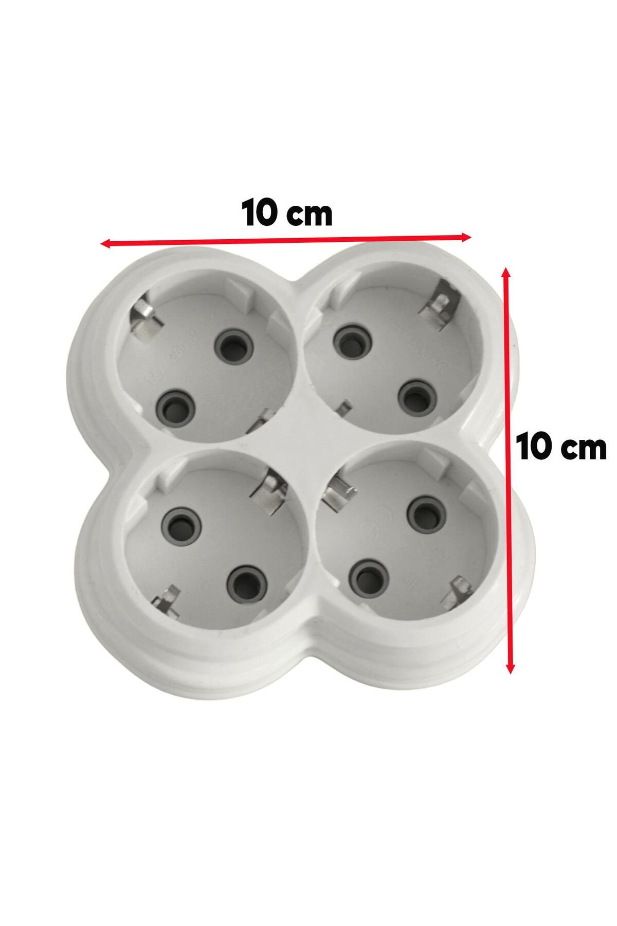 Badem10-4-Piece Four-Piece Golyat Wireless Grounded Multi-Group Socket Duplicate Four-Piece Plug Piriz 5