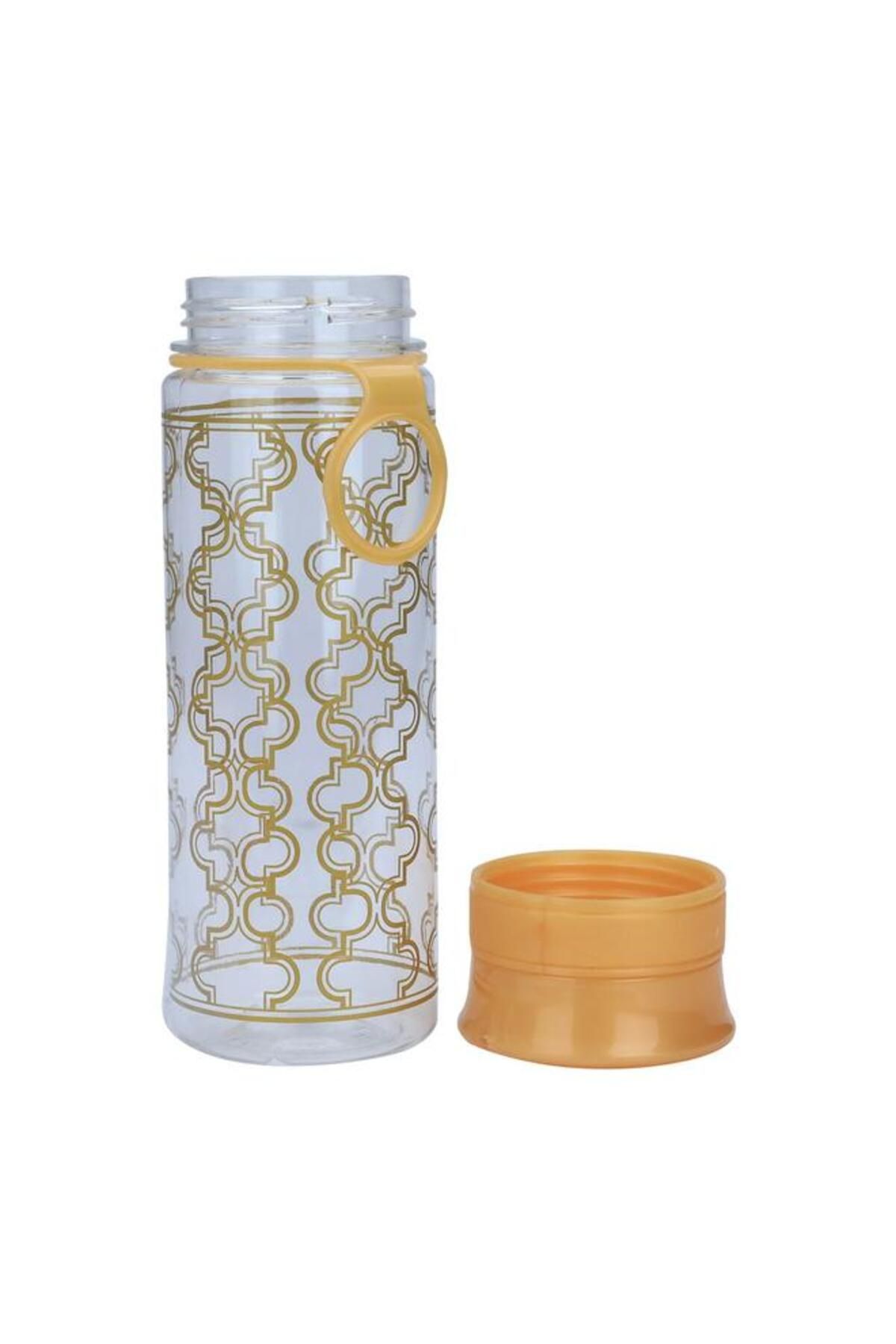 ALSAIF-Plastic Bottle 400 Ml Gold Embossed Clear 3