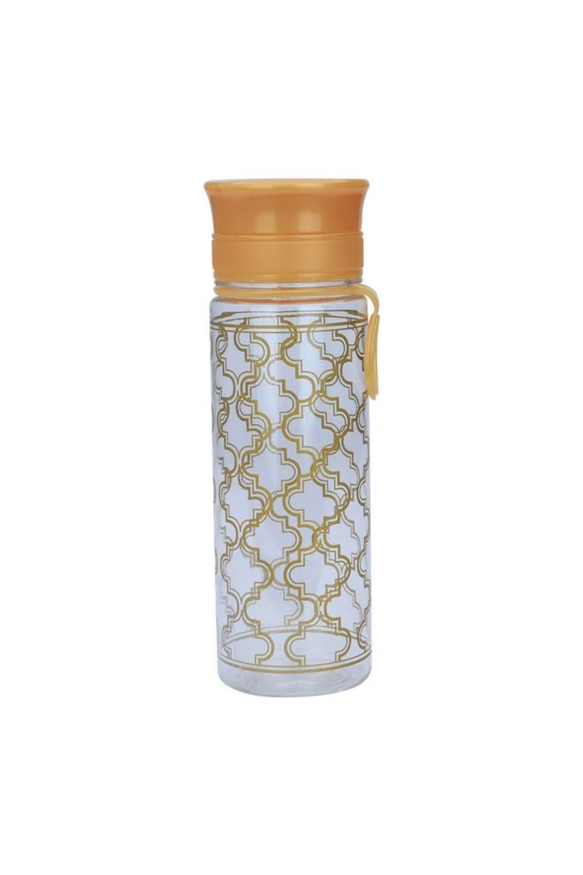 ALSAIF-Plastic Bottle 400 Ml Gold Embossed Clear 1