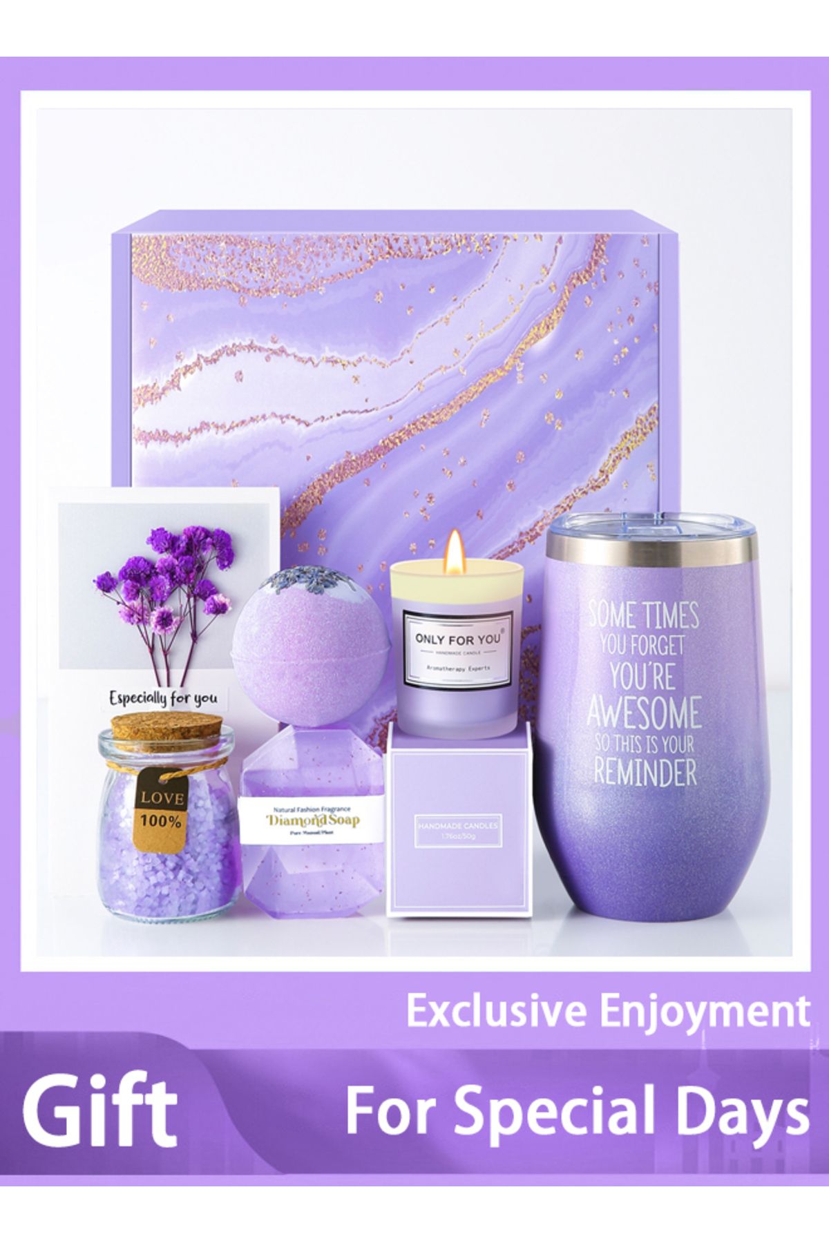 X SPRING-Lavender Spa Gift Basket Set Valentines Day Gifts for Her 1