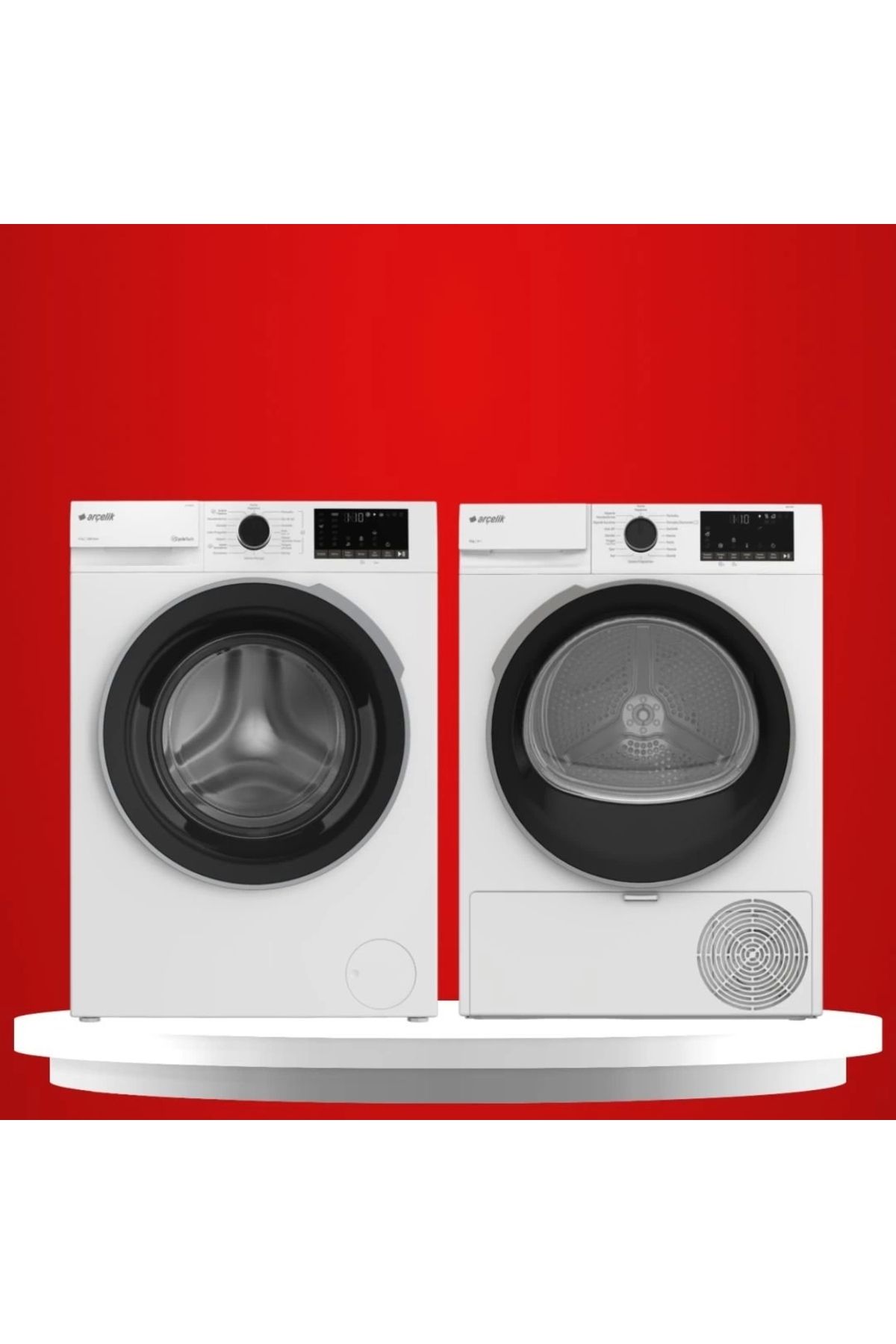 Arçelik Çamaşır & Kurutma Makinesi Paketi (9100DMX - 900 KMX) 9KG-9KG