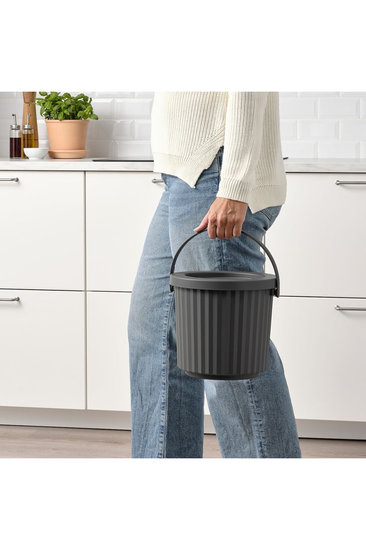 erorex-Bin with lid, dark grey, 8 l 5