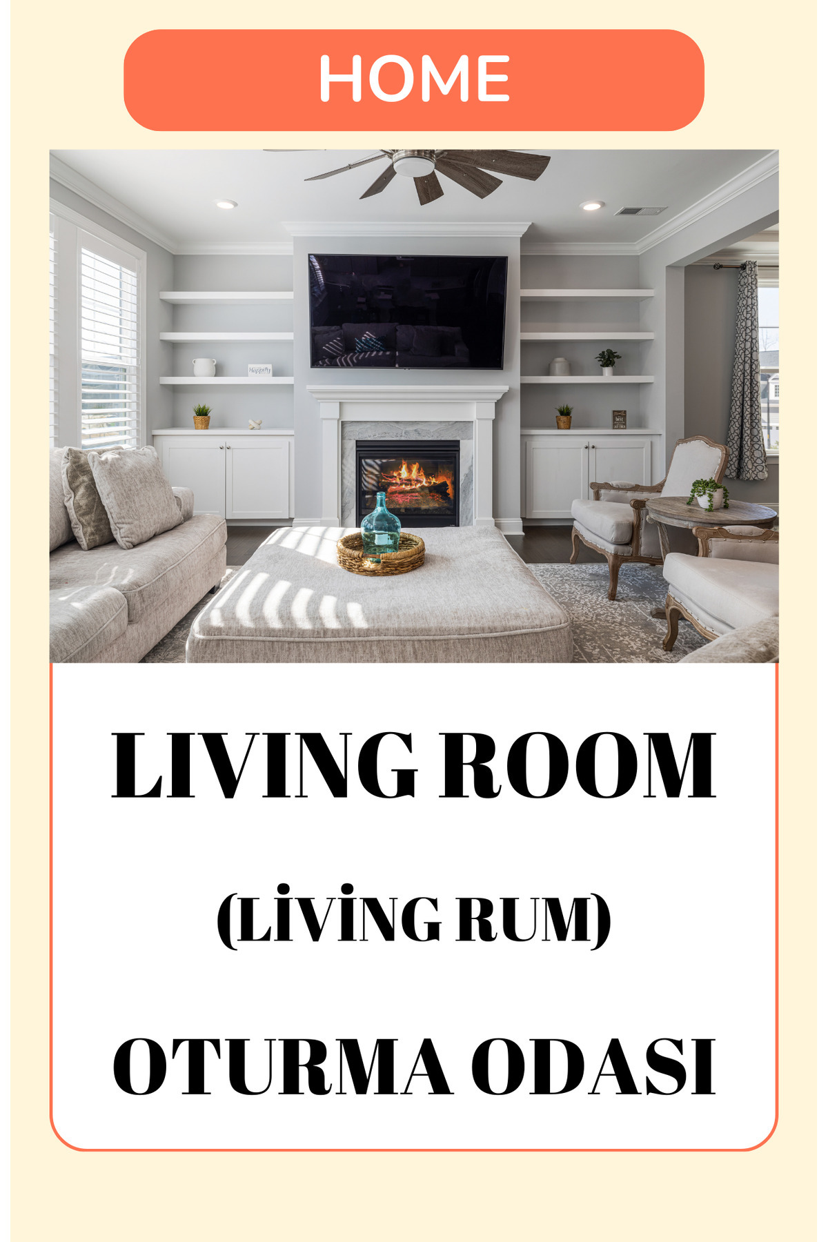 Baby İngilizce Ev Eşyaları Eğitim Seti Flash Kartları - Blok 4 fotoğrafı 5 (önizleme)