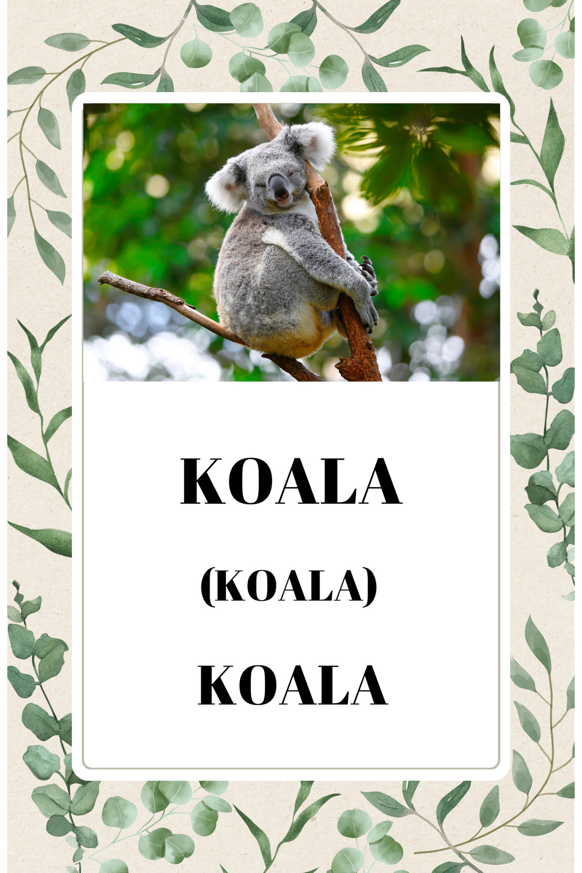 Baby İngilizce Hayvanlar Eğitim Seti Flash Kartları fotoğrafı 3 (önizleme)