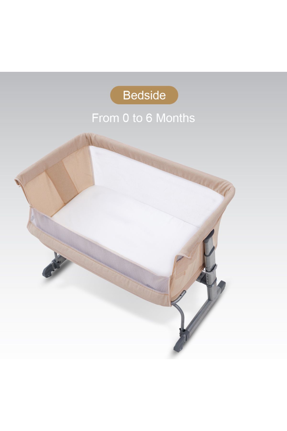 TEKNUM-All In One, 0-4 Years Bedside Crib Cot & Sofa Expansion Pack - Ivory 3