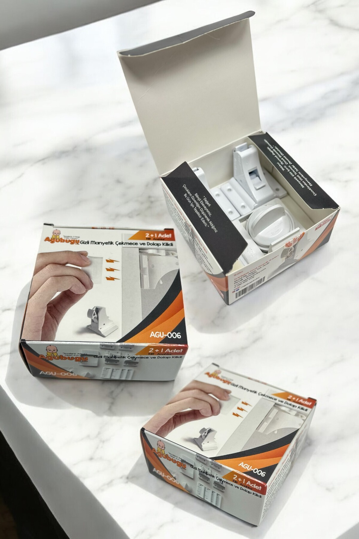 AGUBUGU BABY - Manyetik Gizli Dolap Kilidi - 2 Kilit 1 Anahtar fotoğrafı 4 (önizleme)