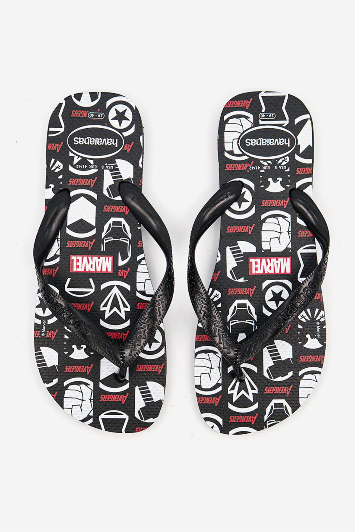 Havaianas-Men Marvel Graphic Print Slippers, Black 2