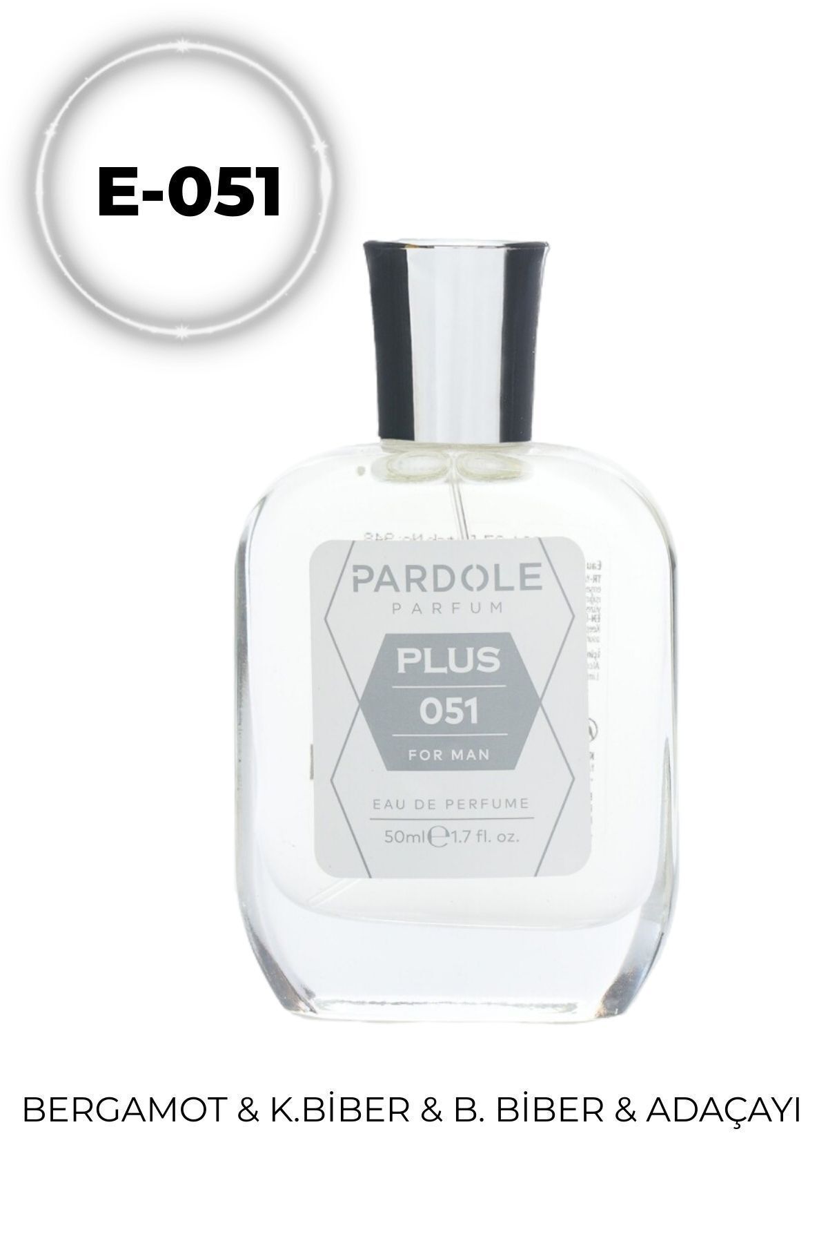 عطر مردانه E 051 تند و تیز Pavilis Parfum 50 ML Bergamot ، فلفل سیاه سرو مریم گلی PARDOLE