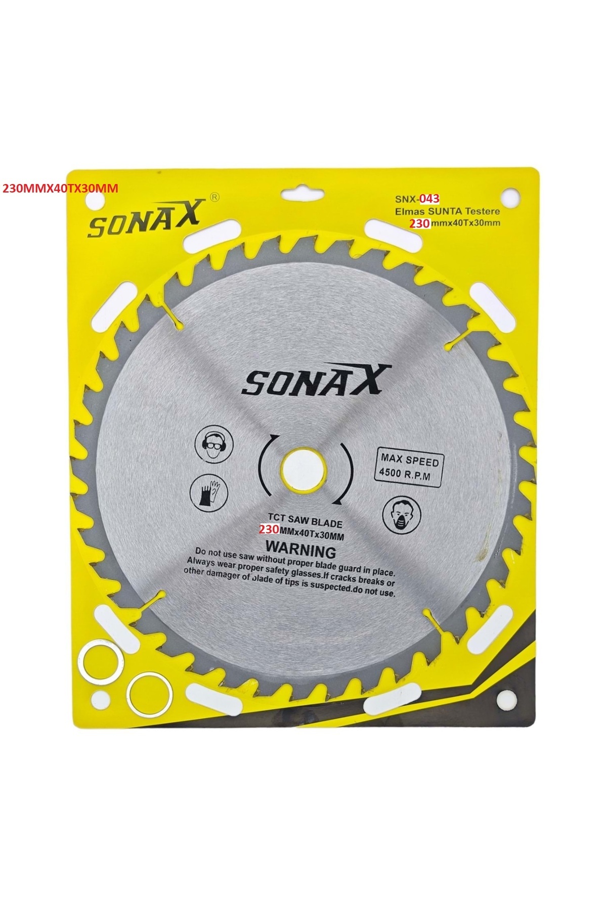 Sonax Tools SONAKS ELMAS SUNTA TESTERE 230 MM X 40T X30MM KALİTELİ ÜST SINIF ÜRÜN 1 ADET