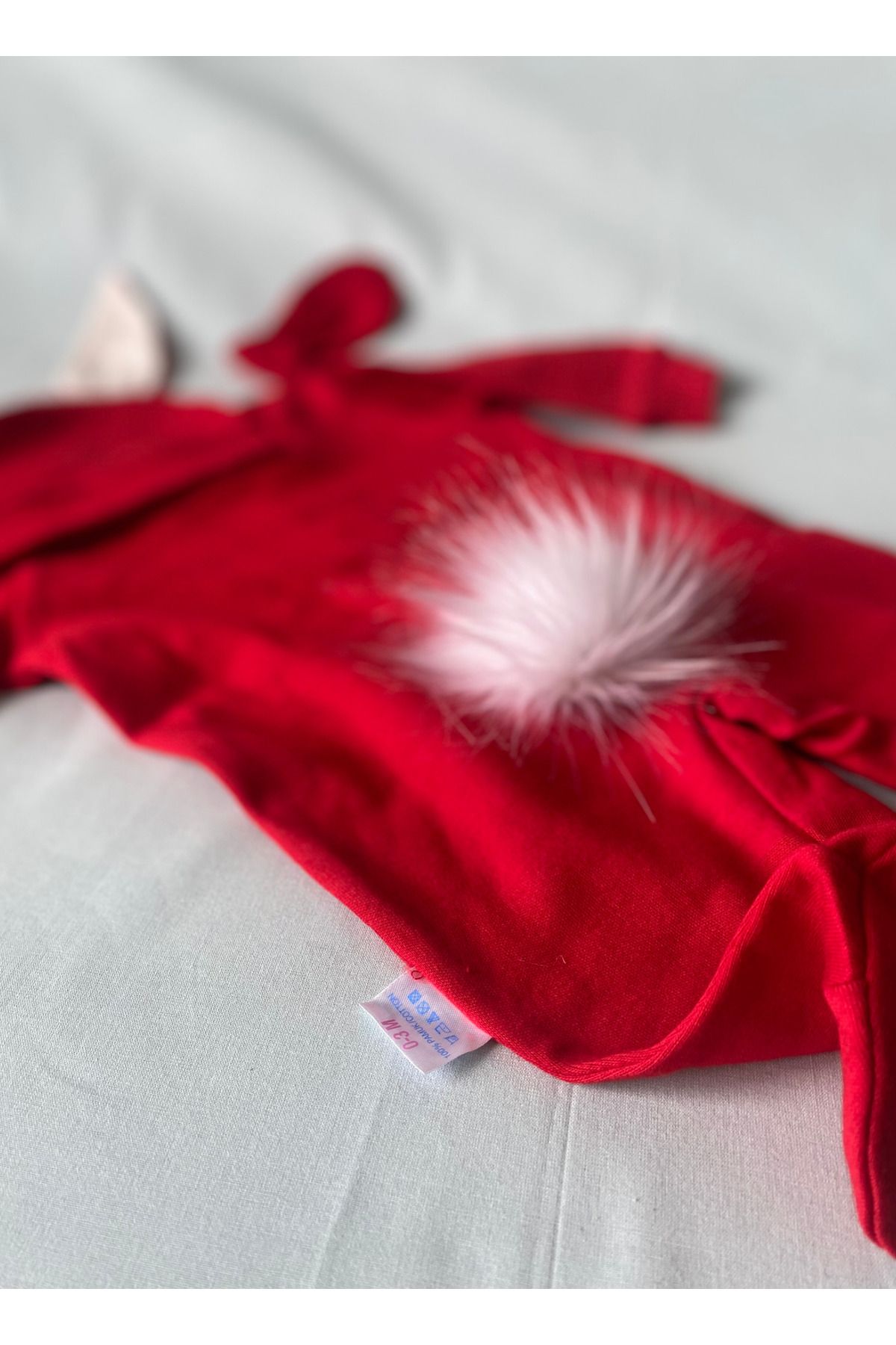 tiny wood-Newborn Baby Red White Rabbit Jumpsuit Set 5