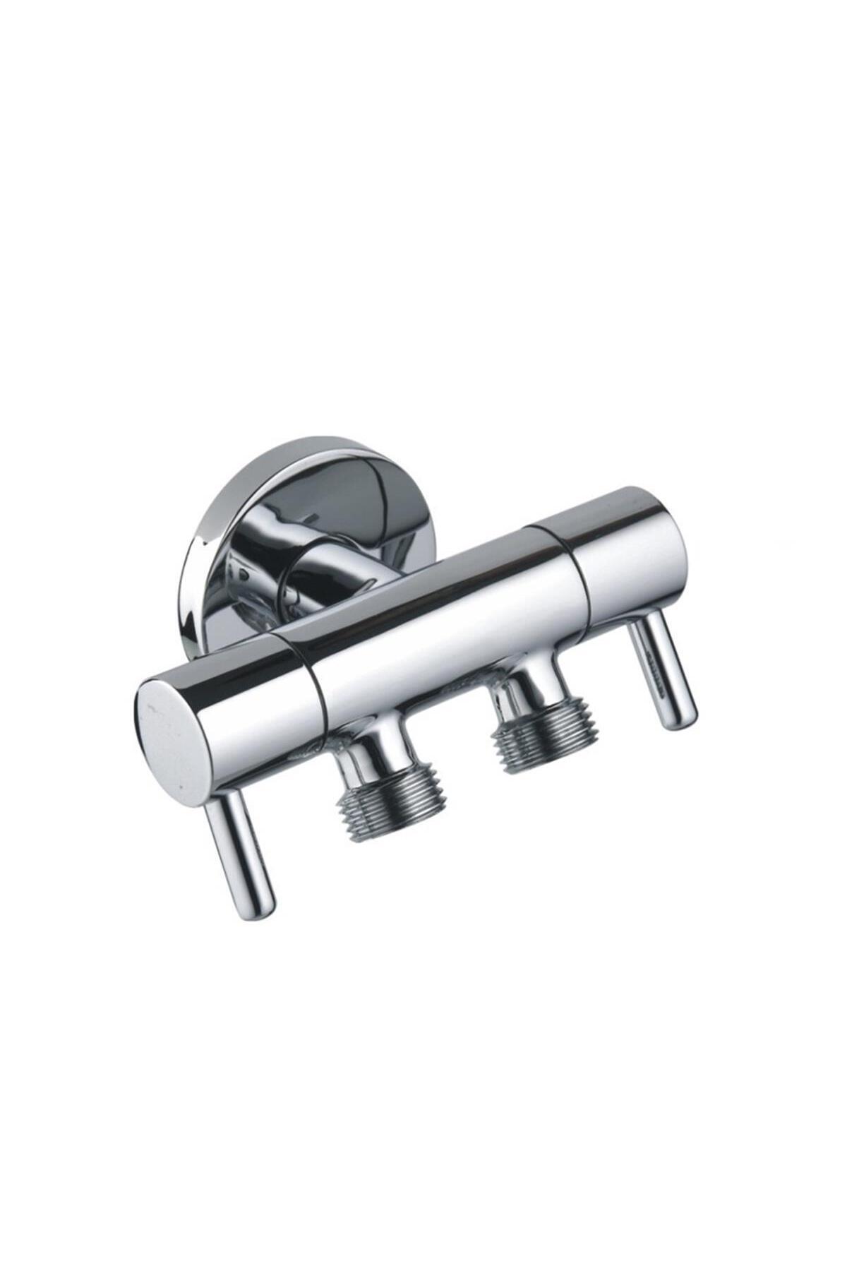 EYMEN YAPI Tema Multi Taharet Musluğu Çift Çıkışlı Ara Musluk Blister Ambalaj