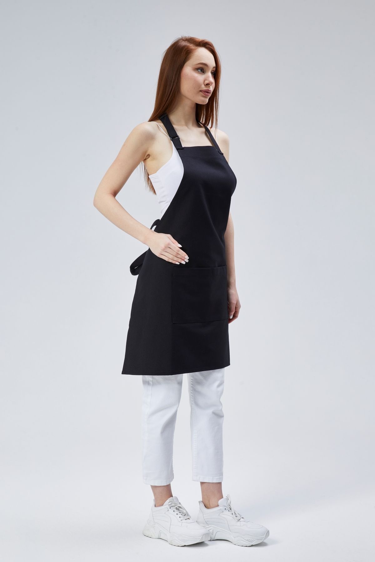 Monki Haus-Black Kitchen Apron - Wholesale Price Cook Florist Barista Cafe Restaurant Waiter 3