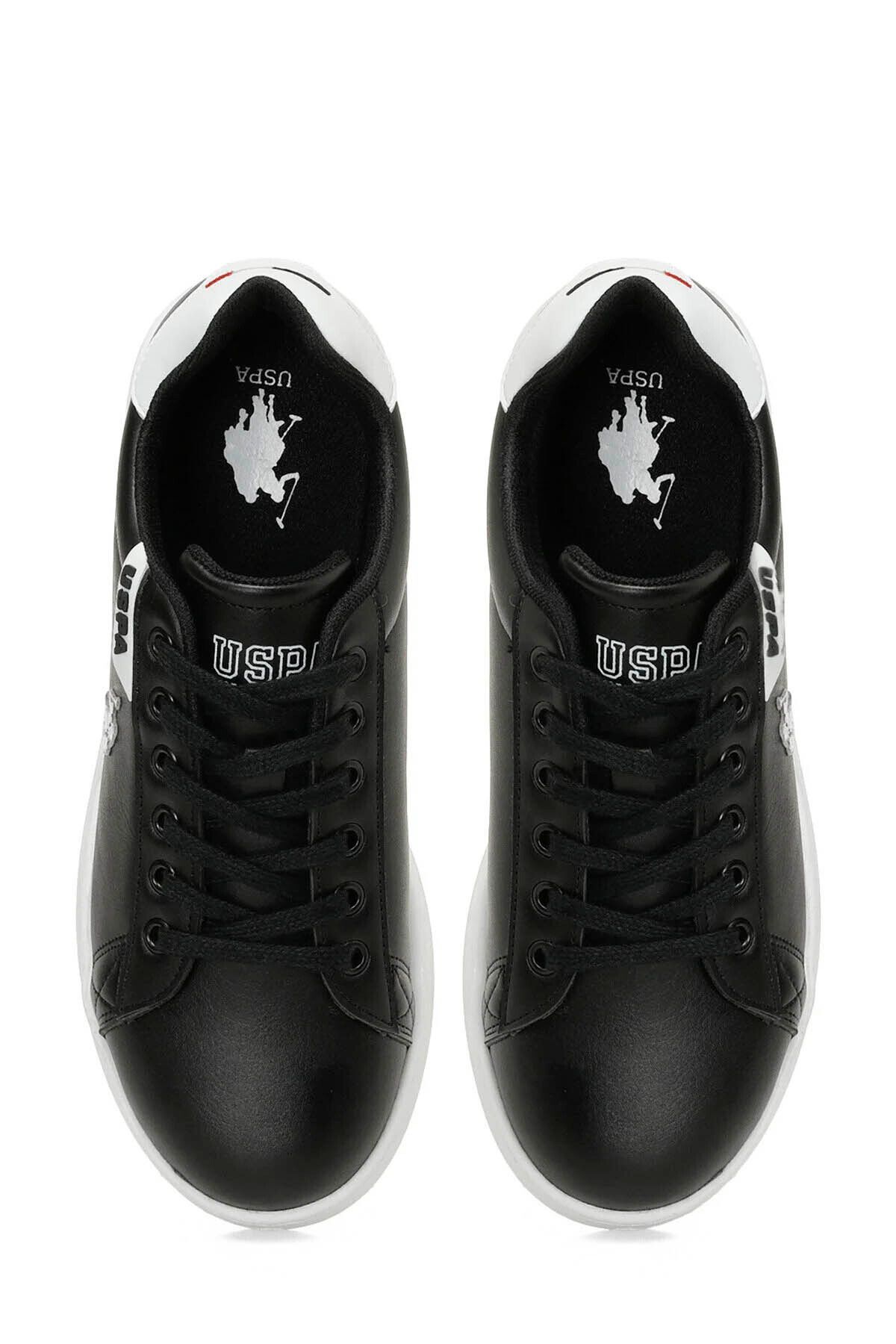 اسنیکر مشکی زنانه کفش ورزشی سیاه سفید 4F WMN 4PR U.S. Polo Assn.