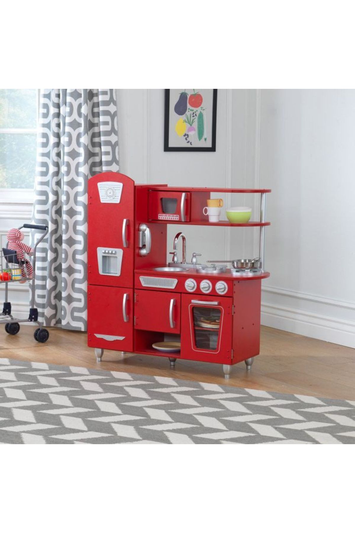 KIDKRAFT-Bucatarie De Jucarie Din Lemn Red Vintage Kidkraft 2