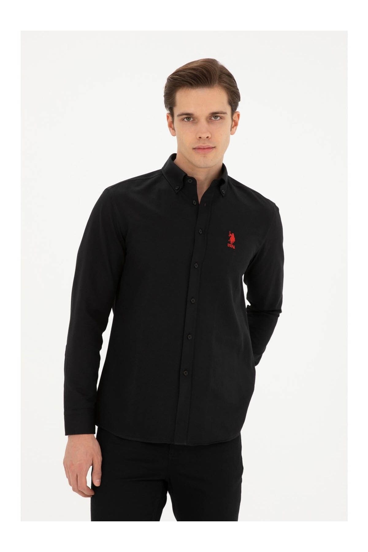 پیراهن مردانه مشکی 1829634 Goxreg024y U.S. Polo Assn.