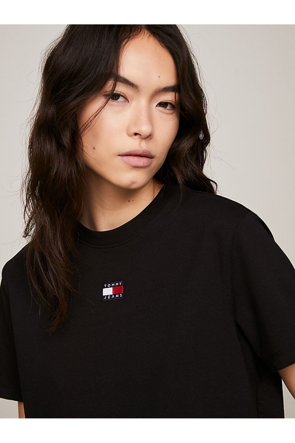 Tommy Hilfiger-Tricou Tommy Jeans pentru damă, cu insignă cu formă box 3