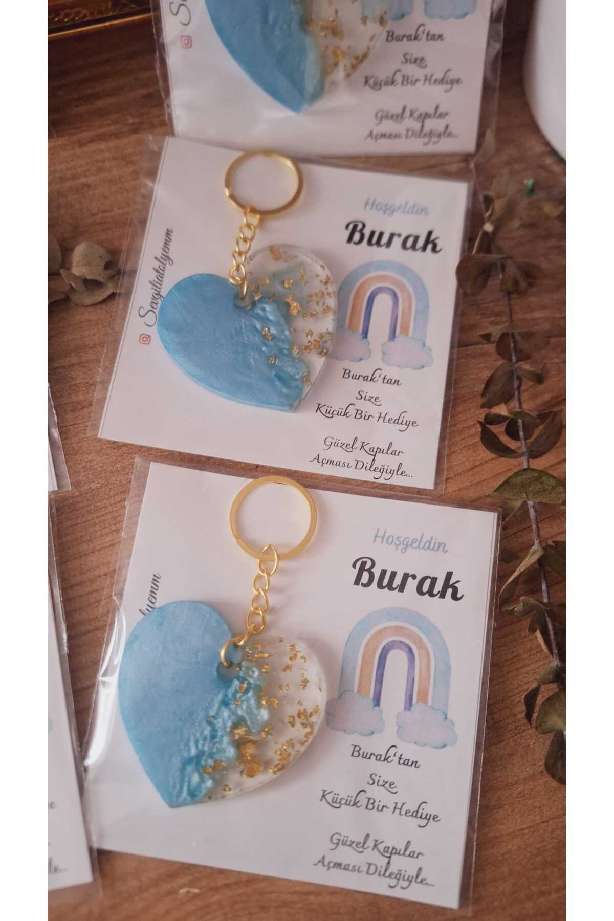 sevgiliatolyemm mutluluk getirmesi dileğiyle GÖKKUŞAĞI-KALPLİ ANAHTARLIK 10 ADET  BABYSHOWER DOĞUM GÜNÜ BEBEK HEDİYELİKLERİ fotoğrafı 5 (önizleme)