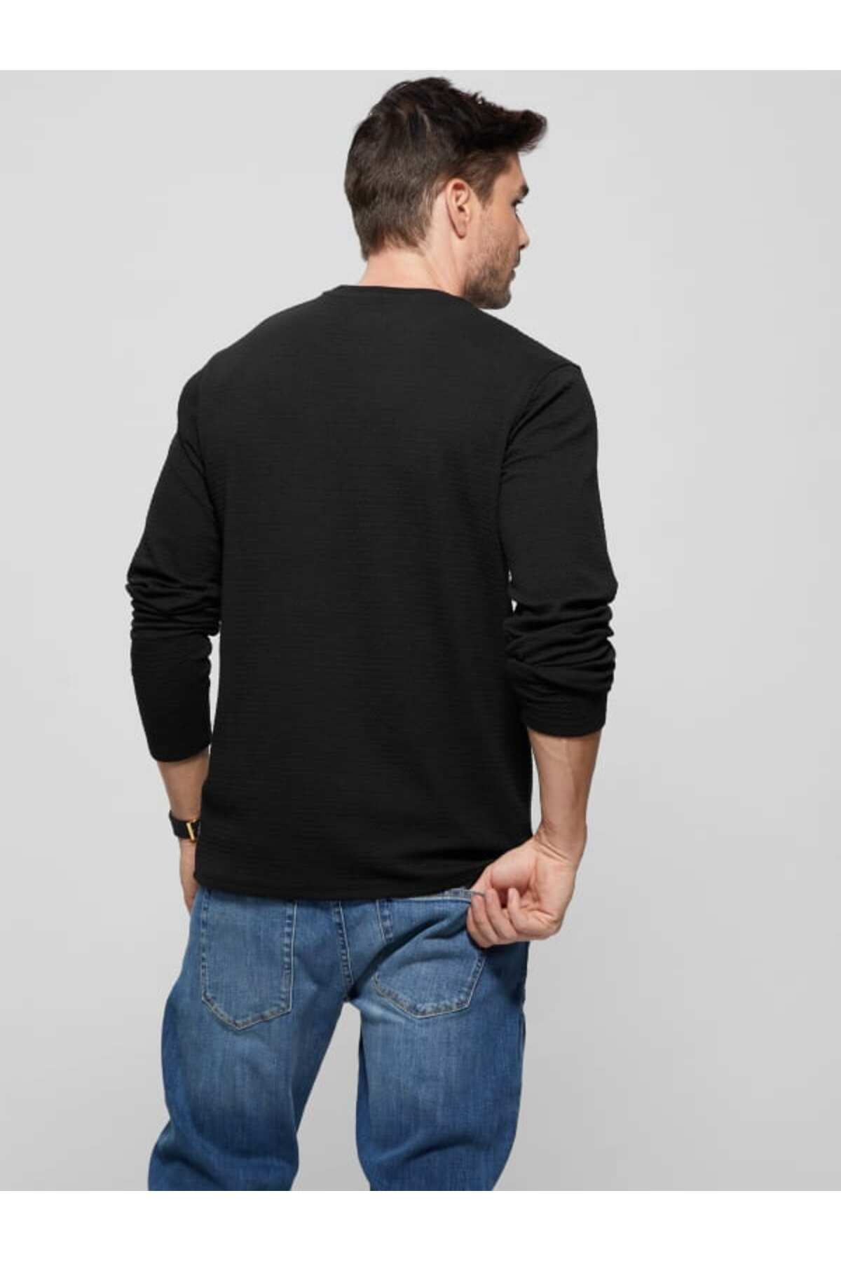 Guess-Ls Fairfax Textured Knit Men's Sweater 4