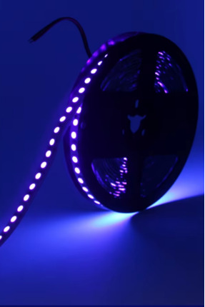 DEMİRLED Ultraviyole 2835 Şerit Led 12V Uv Şerit Led Black Light 120 Ledli ( ...