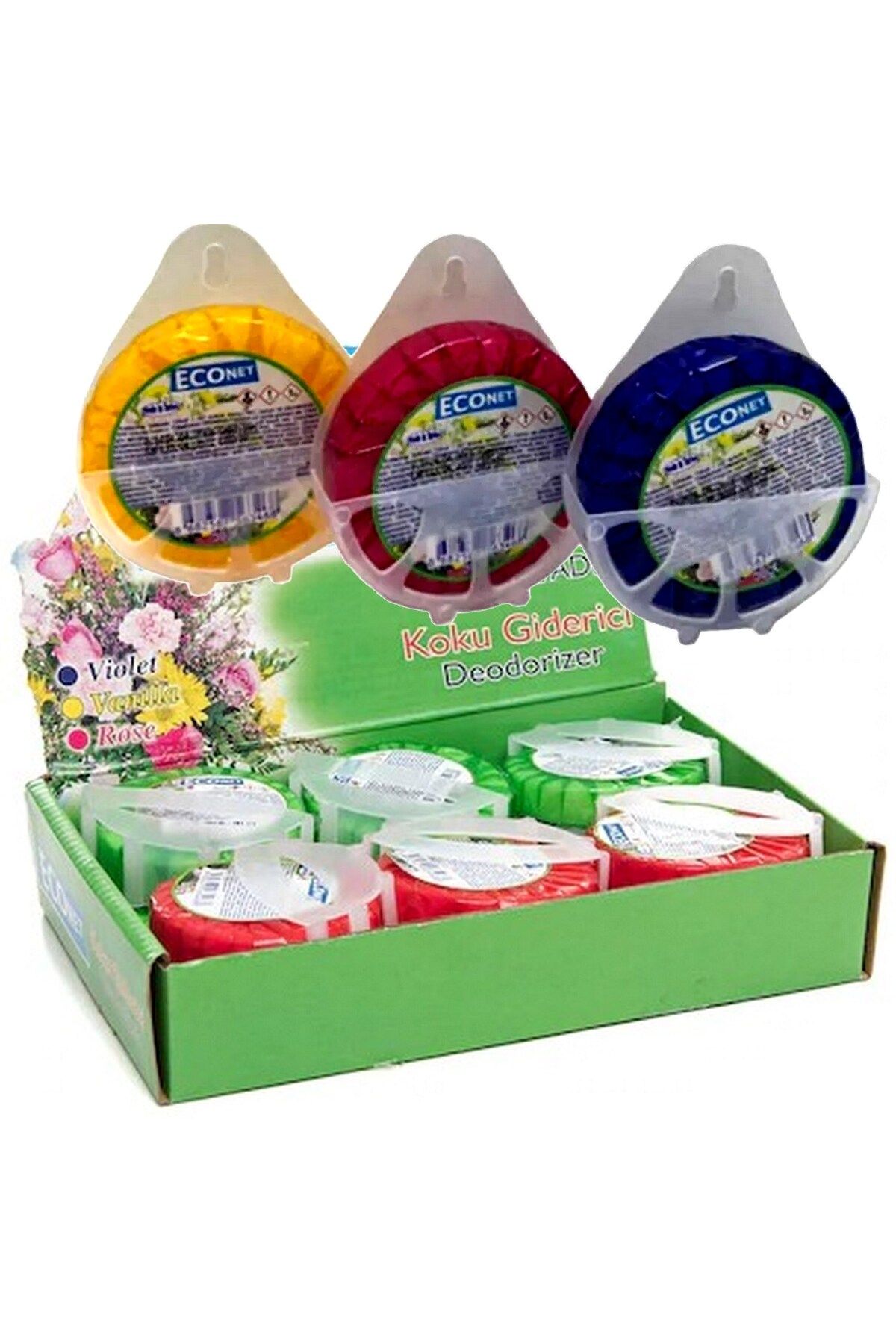 BarkoFix Econet Askılı Wc Koku Giderici 3 Adet 50 Gram Tuvalet Banyo Koku Giderici