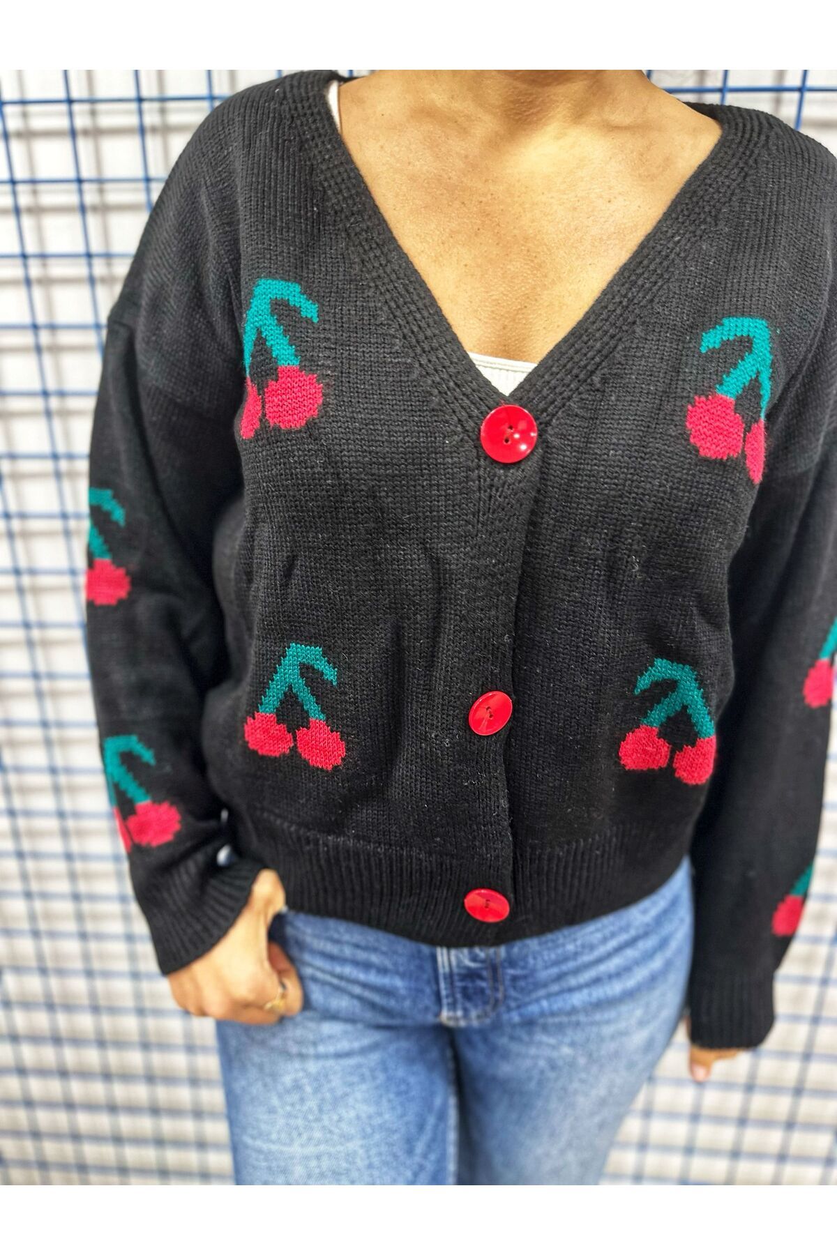 Cherry Butik-Cherry Patterned Salaş Cardigan 2