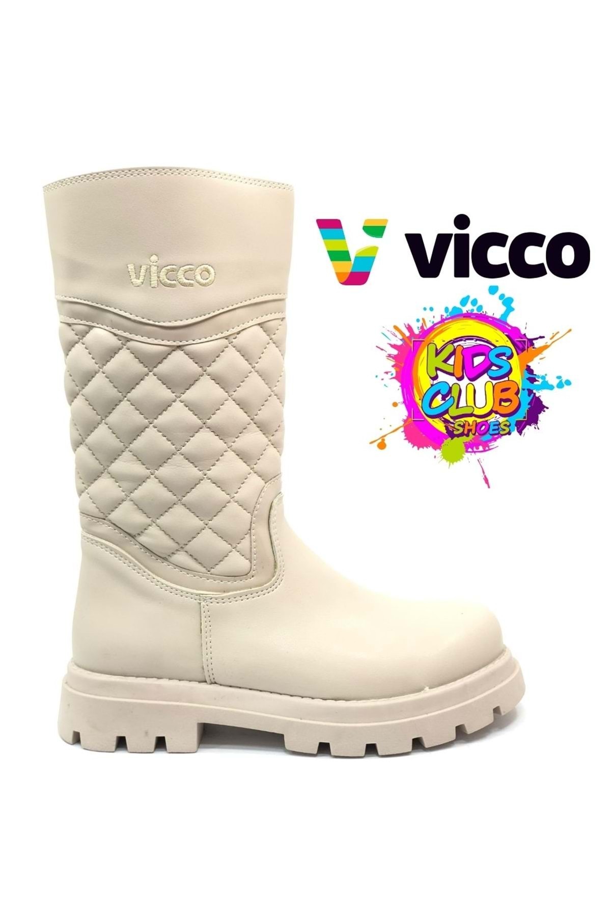 Vicco  Kız Çocuk Lux Filet Çizme - Bej