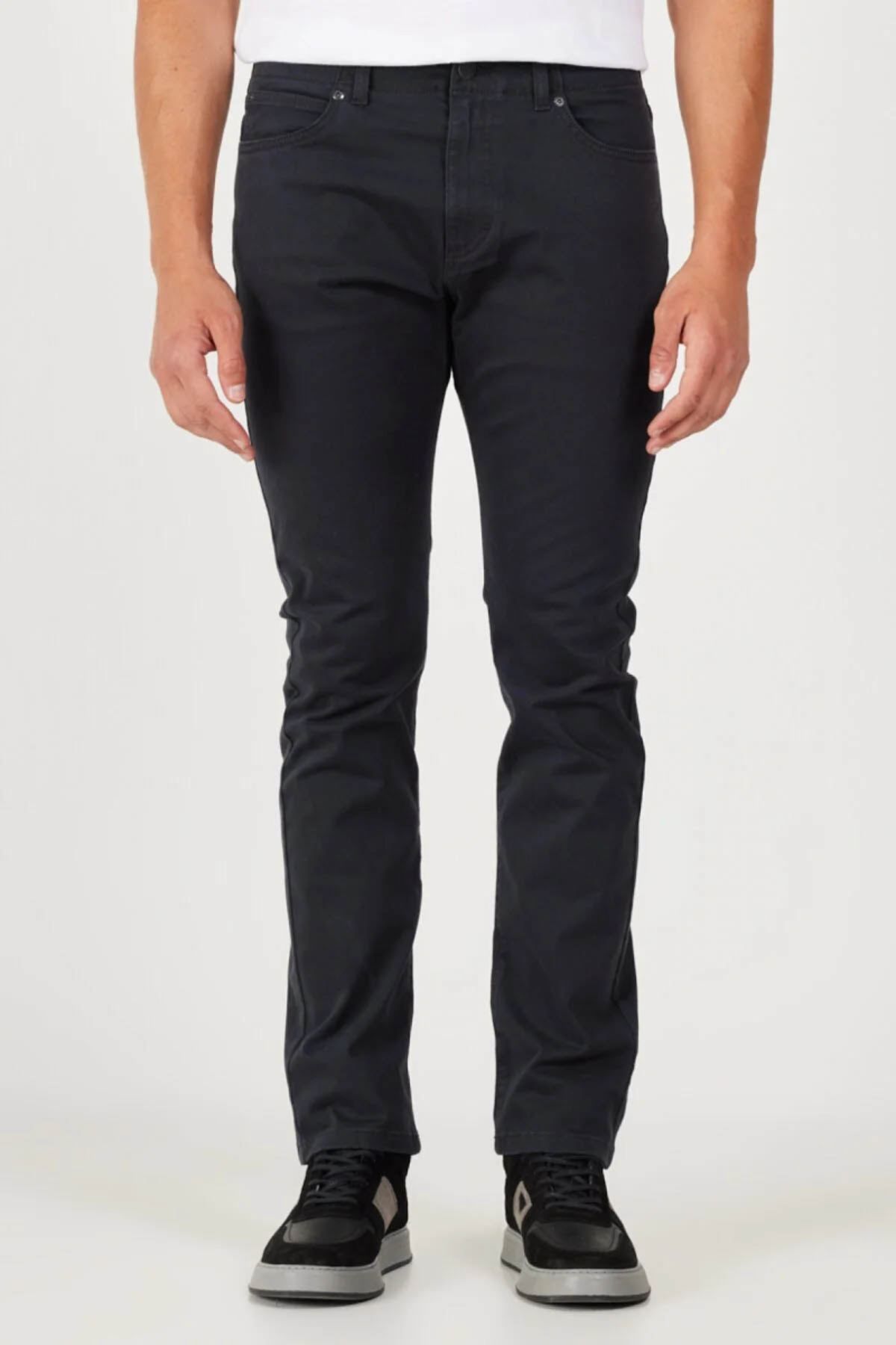 شلوار جین مشکی مردانه سیاه کش دار Luke Slim Fit کمر کم Lee