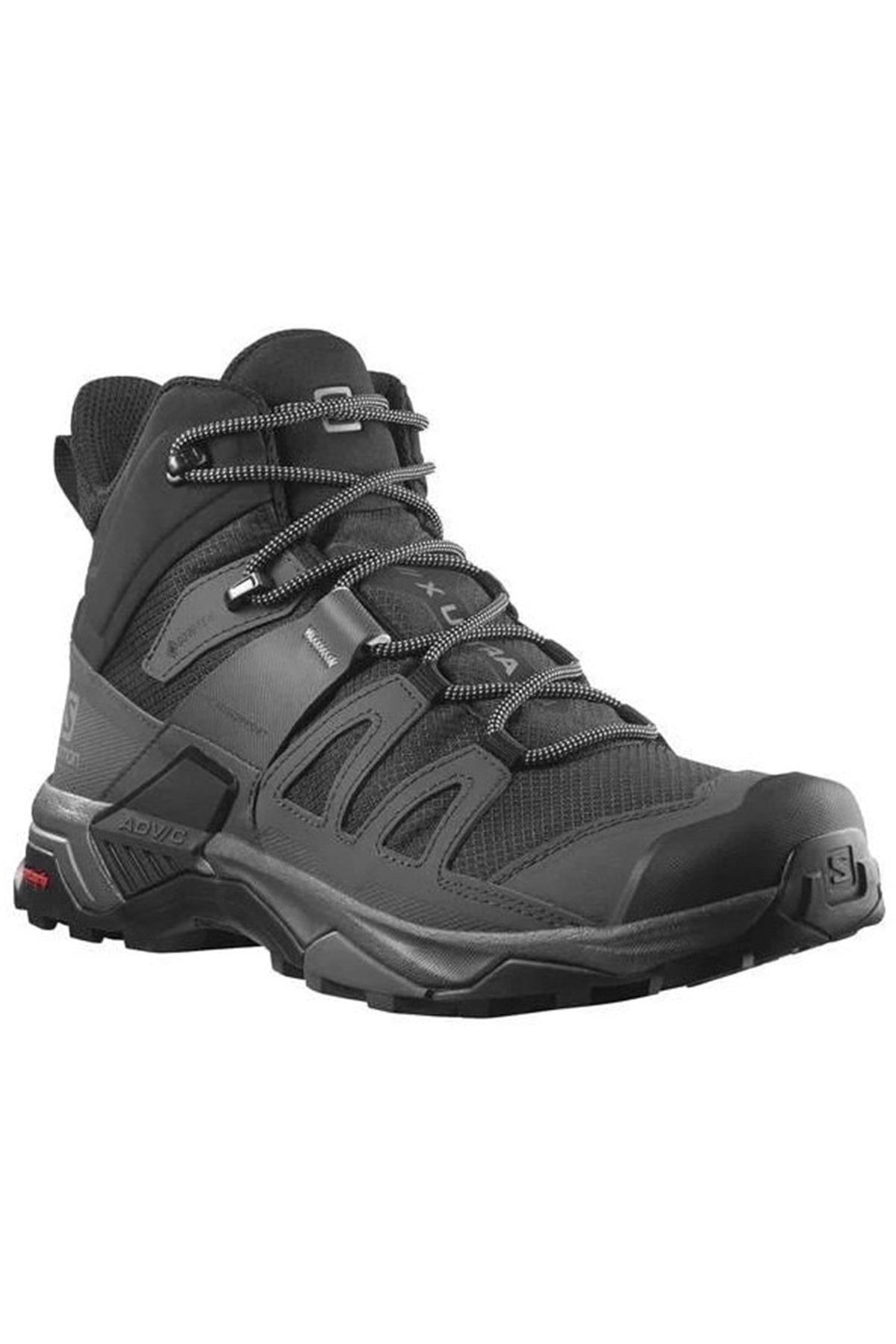 چکمه کوهنوردی مردانه مخصوص طبیعت‌گردی و پیاده‌روی مدل X Ultra 4 Mid GTX Gore-Tex® L41383400 مشکی-خاکستری سالومون کفش بیرونی Salomon
