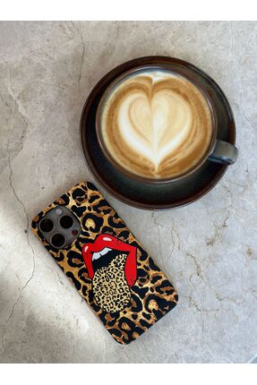 Cansu Leopar Dil Detaylı İphone 14 Pro Telefon Kılıfı