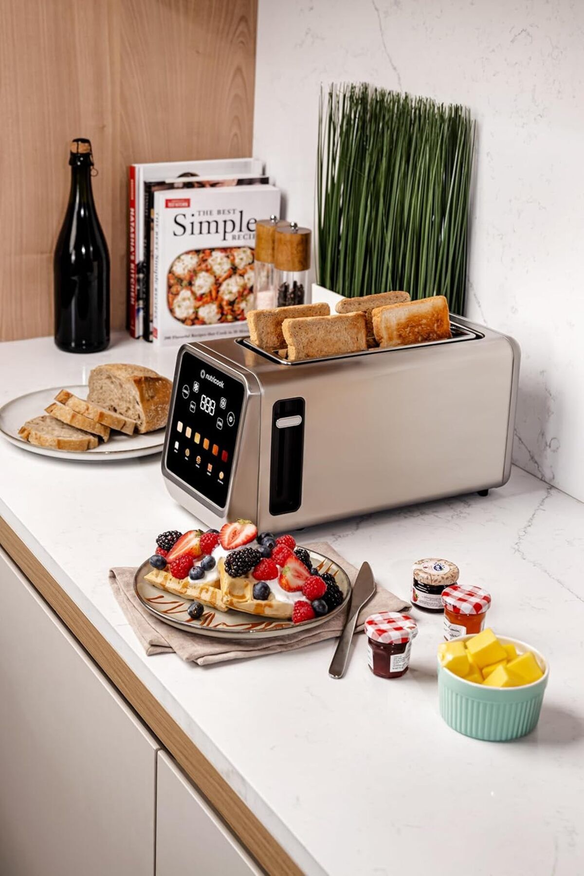 Nutricook-Toasti Digital Toaster -4-Slice with Intuitive Touch-screen Display, 6 Shade Settings, Silver, 1450W 7
