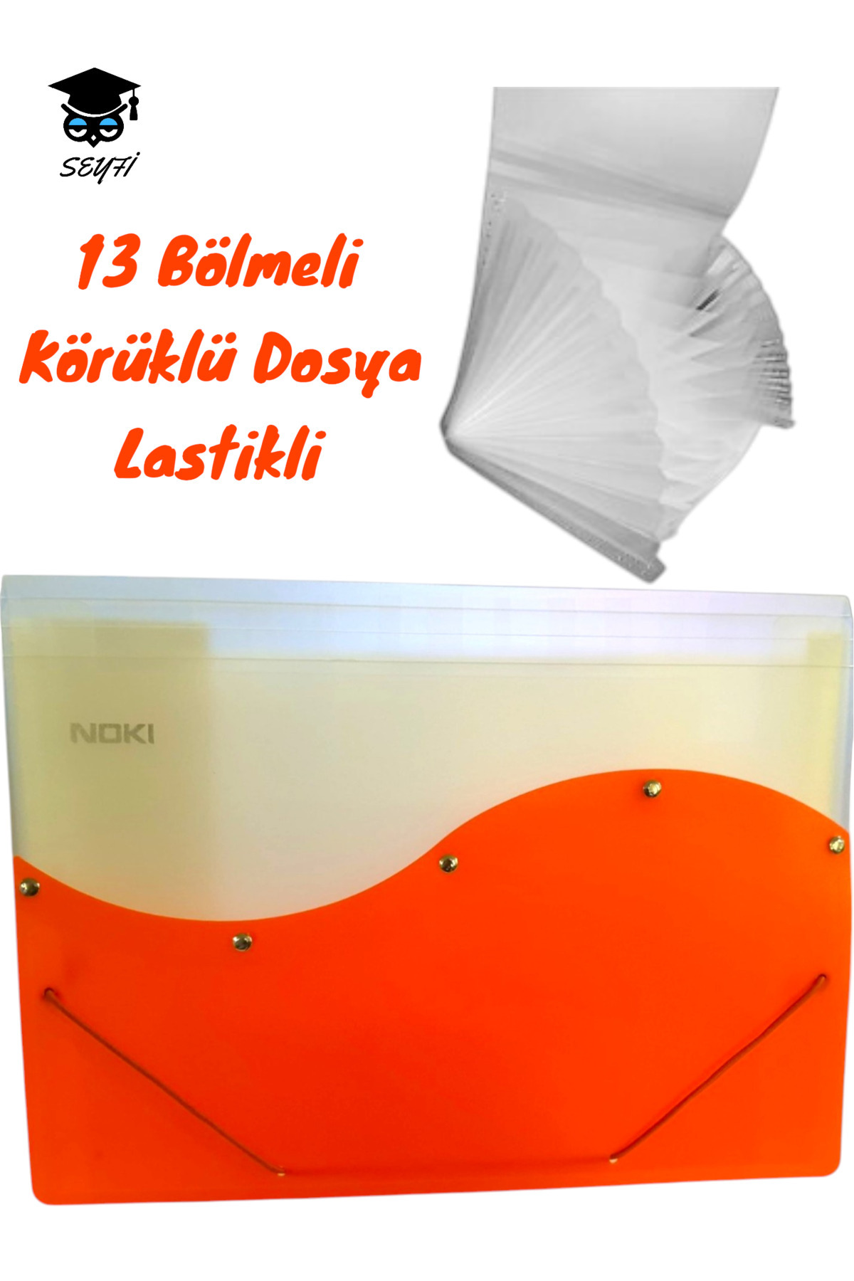 SEYFİKİRTASİYE-13 Compartment Gusseted File Elastic 1