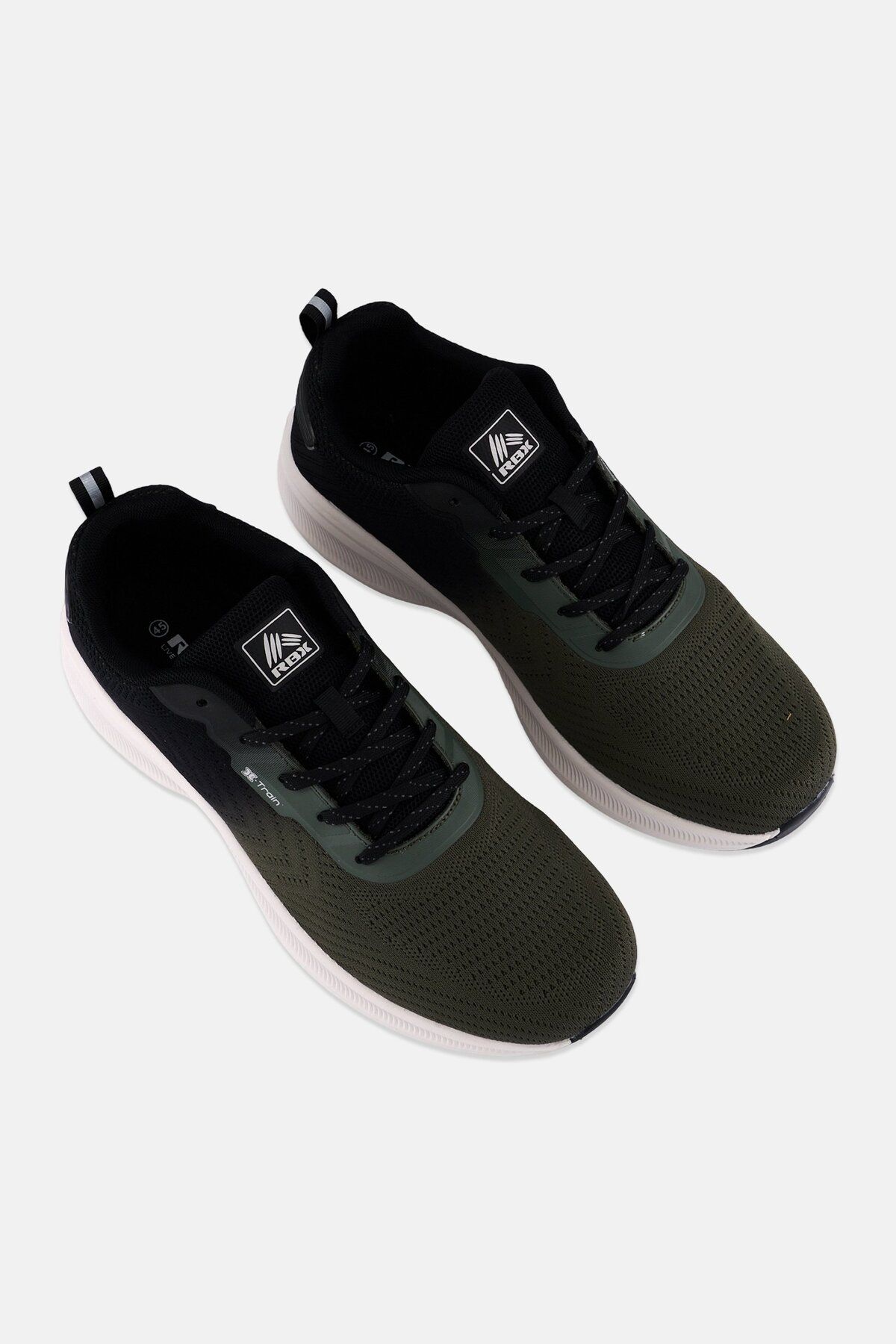 RBX-Men Lace Up Brand Logo Training Shoes, Olive 4