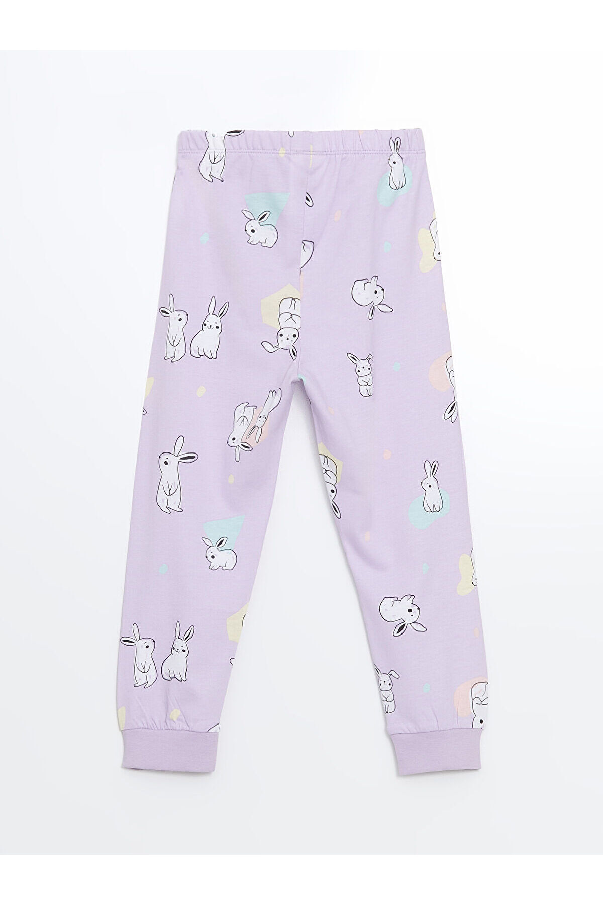 LC Waikiki Lila Bisiklet Yaka Uzun Kollu Baskılı Kız Bebek Pijama Takımı fotoğrafı 5 (önizleme)