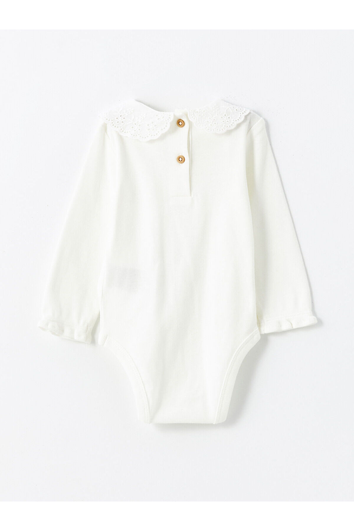 LC Waikiki Elsiva Collection Ekru Kız Bebek Çıtçıtlı Body ve Eşofman Altı 2'li fotoğrafı 4 (önizleme)