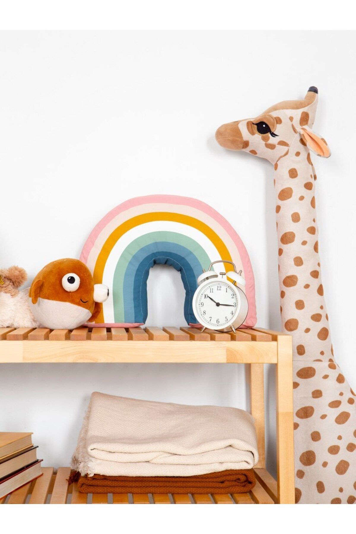 ALAMODECOR Gökkuşağı Desenli Bebek Odası Dekoratif Yastık