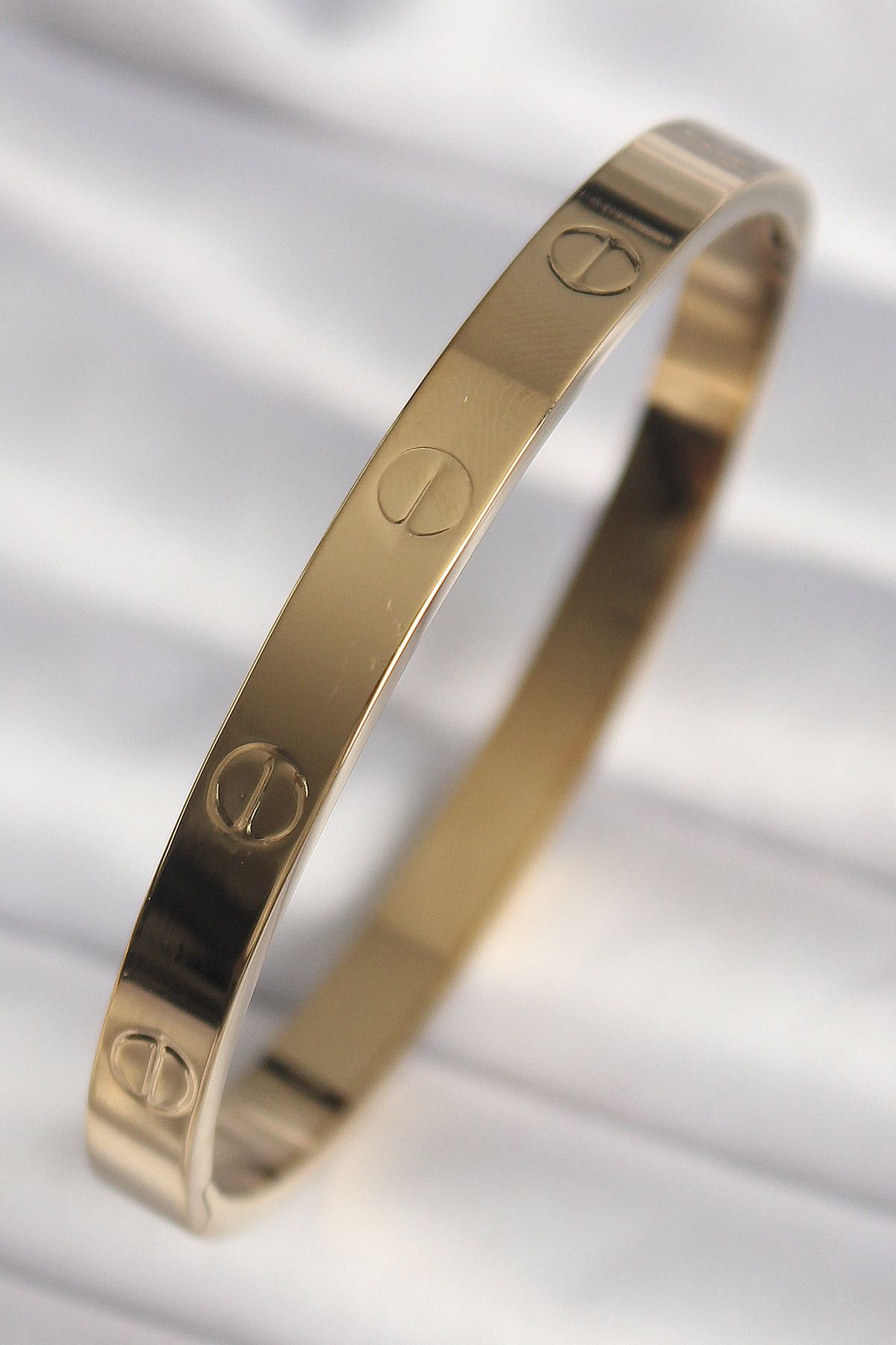BirdoluSepet 316L Çelik Gold Renk Model Kadın Kelepçe
