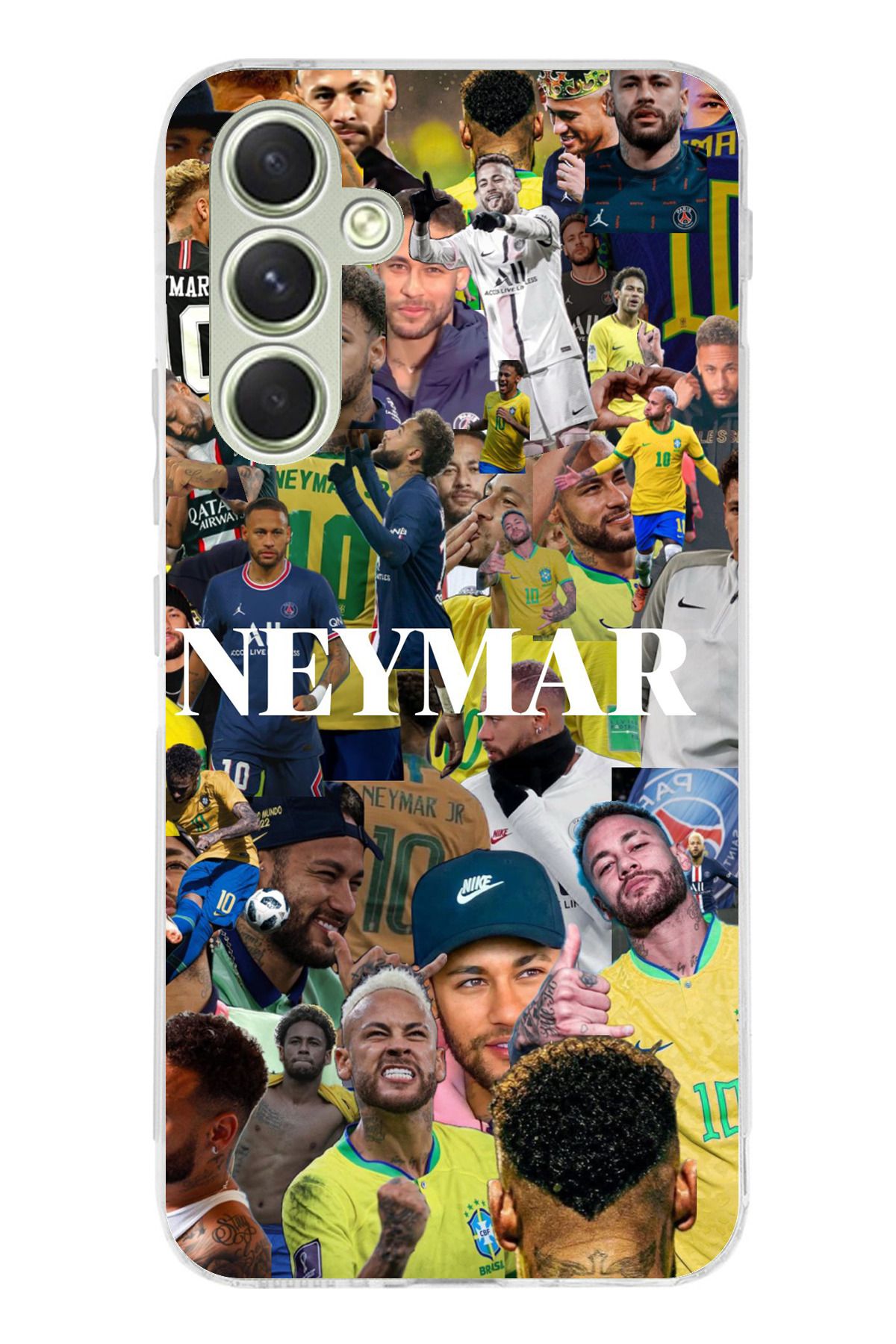 TechTree Samsung Galaxy A15 Uyumlu Neymar Brezilya Şeffaf Silikon Kılıf