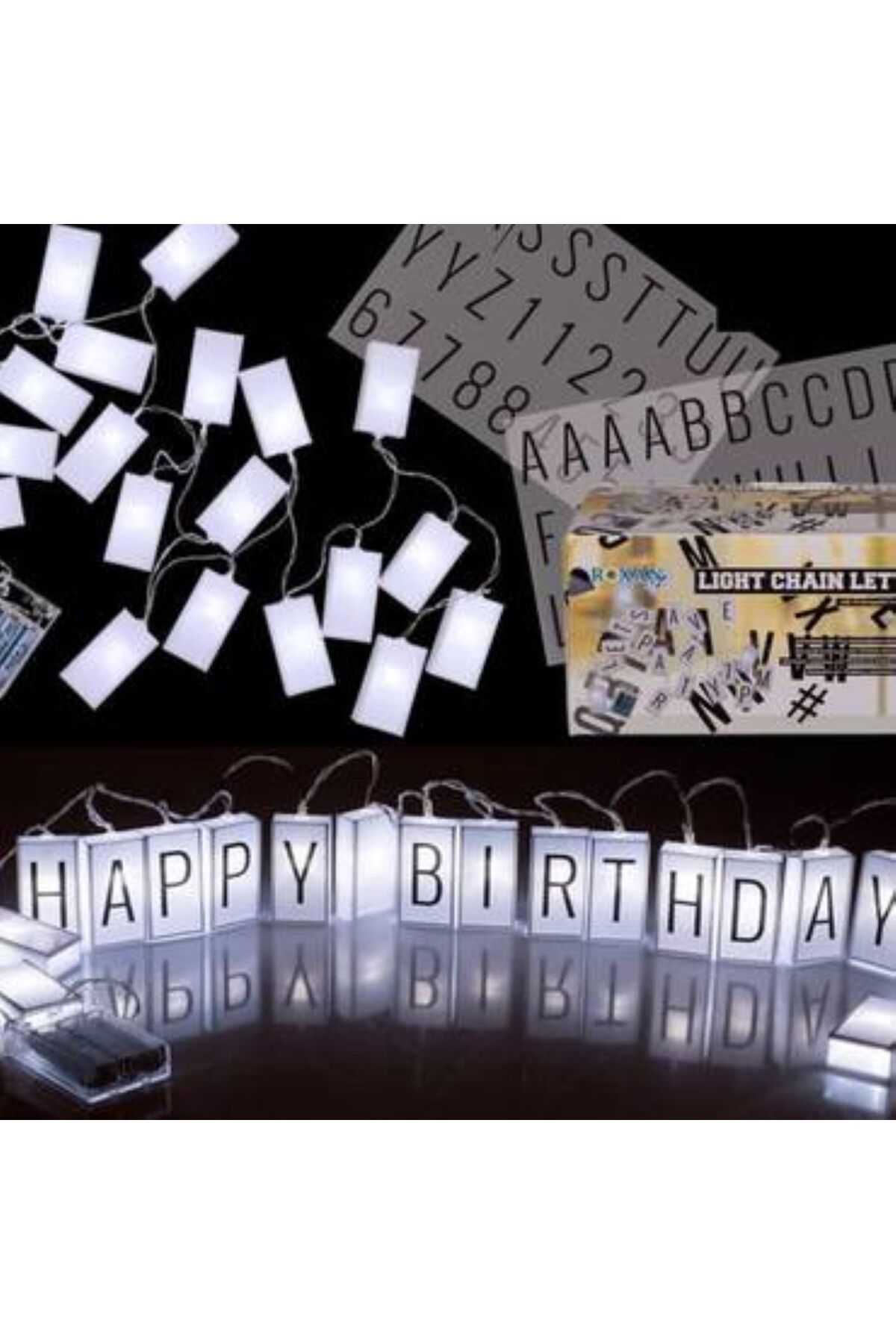 Generica-Battery operated glowing cube letters rope that can change letters and numbers 4