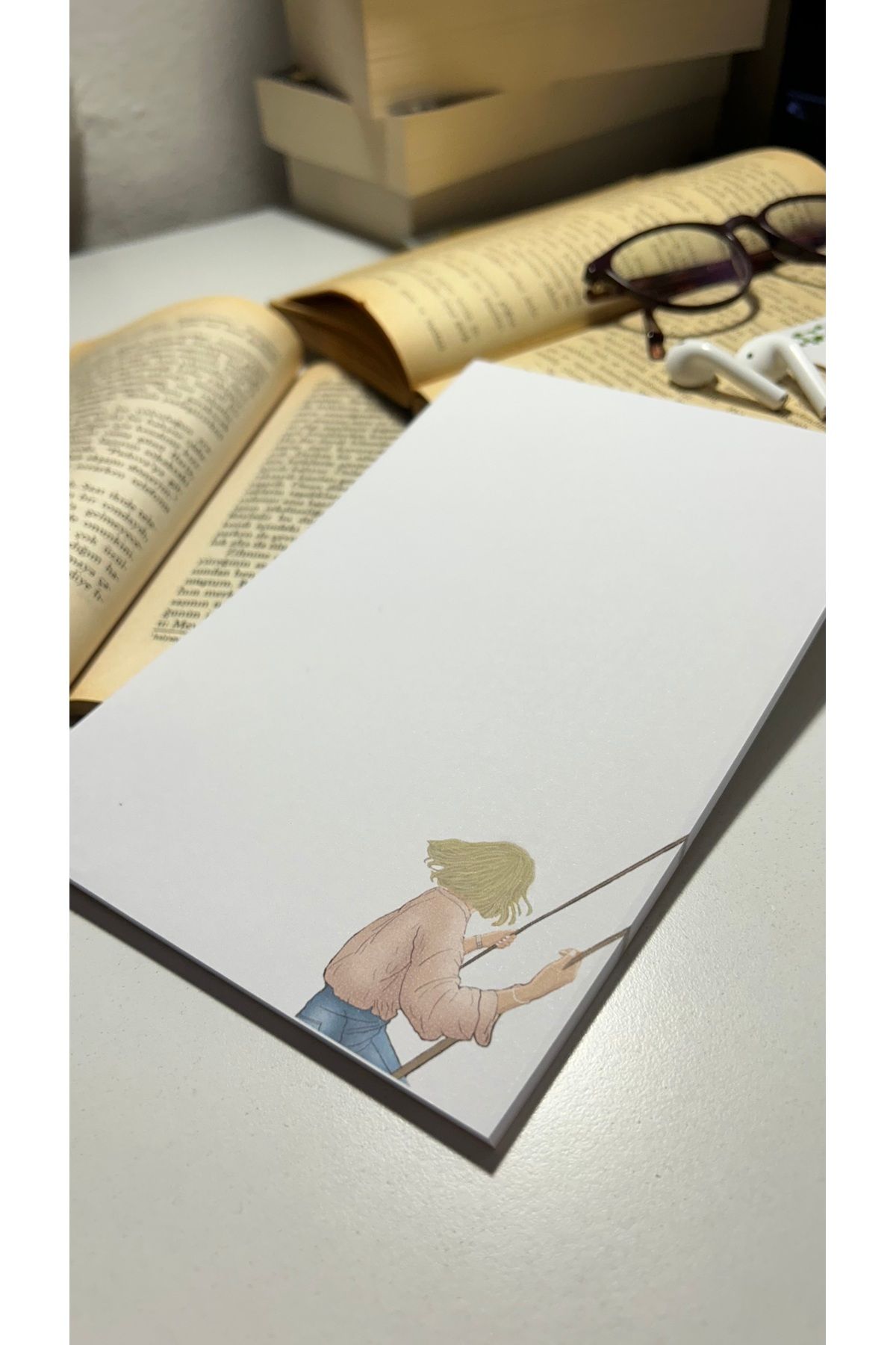 Handeto Kraft-Swing Themed Notepad - Check Pluck Notebook, Glue Notepad, A5 Notebook, Unlined Notebook 5