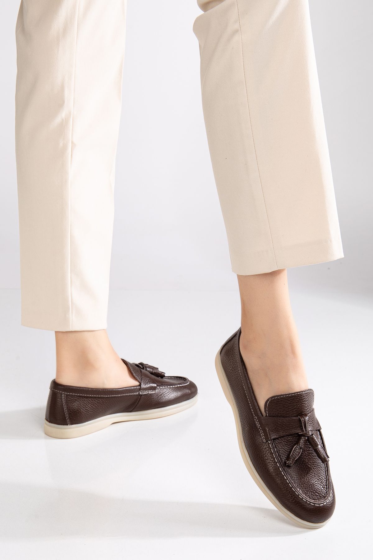 DUMMET-Γυναικεία Loafer Casual Παπούτσια από Γνήσιο Δέρμα 3