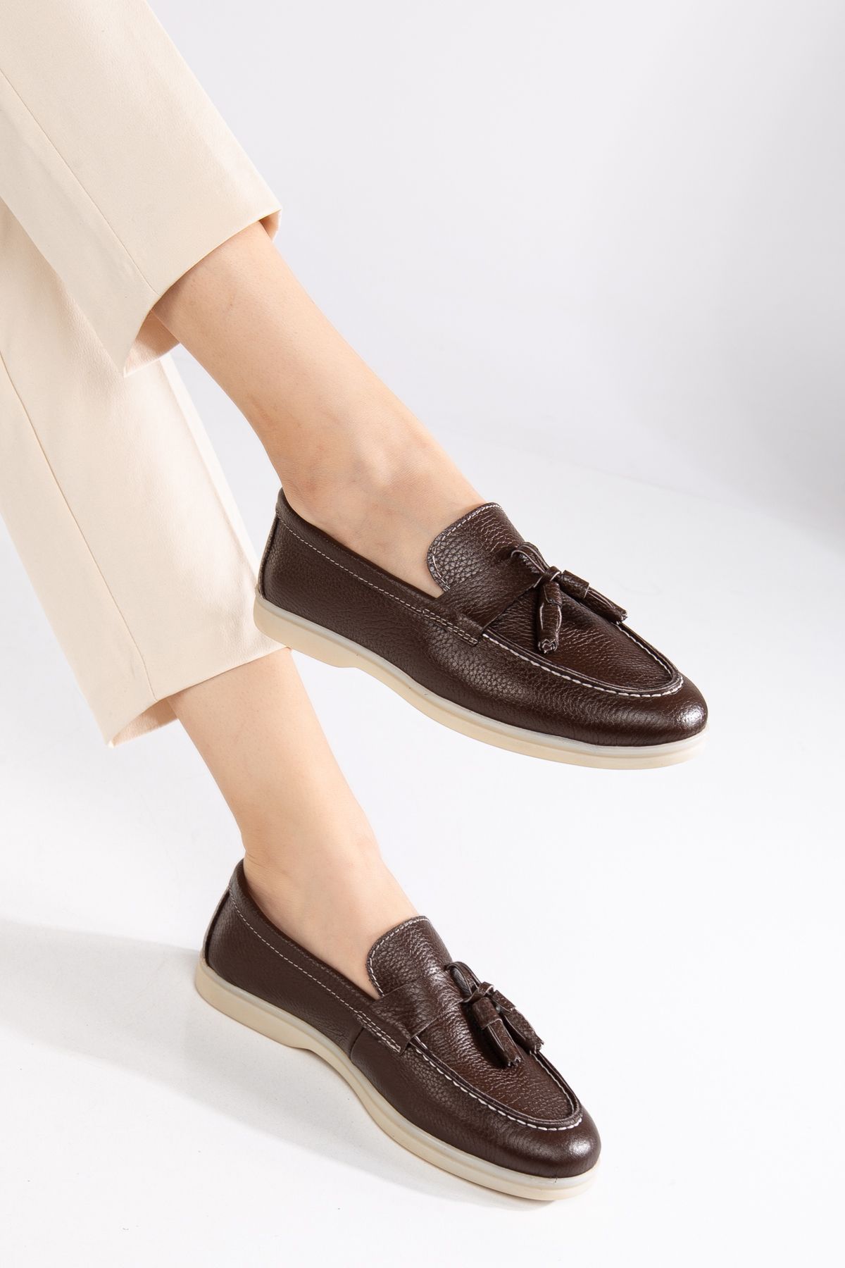 DUMMET-Γυναικεία Loafer Casual Παπούτσια από Γνήσιο Δέρμα 4
