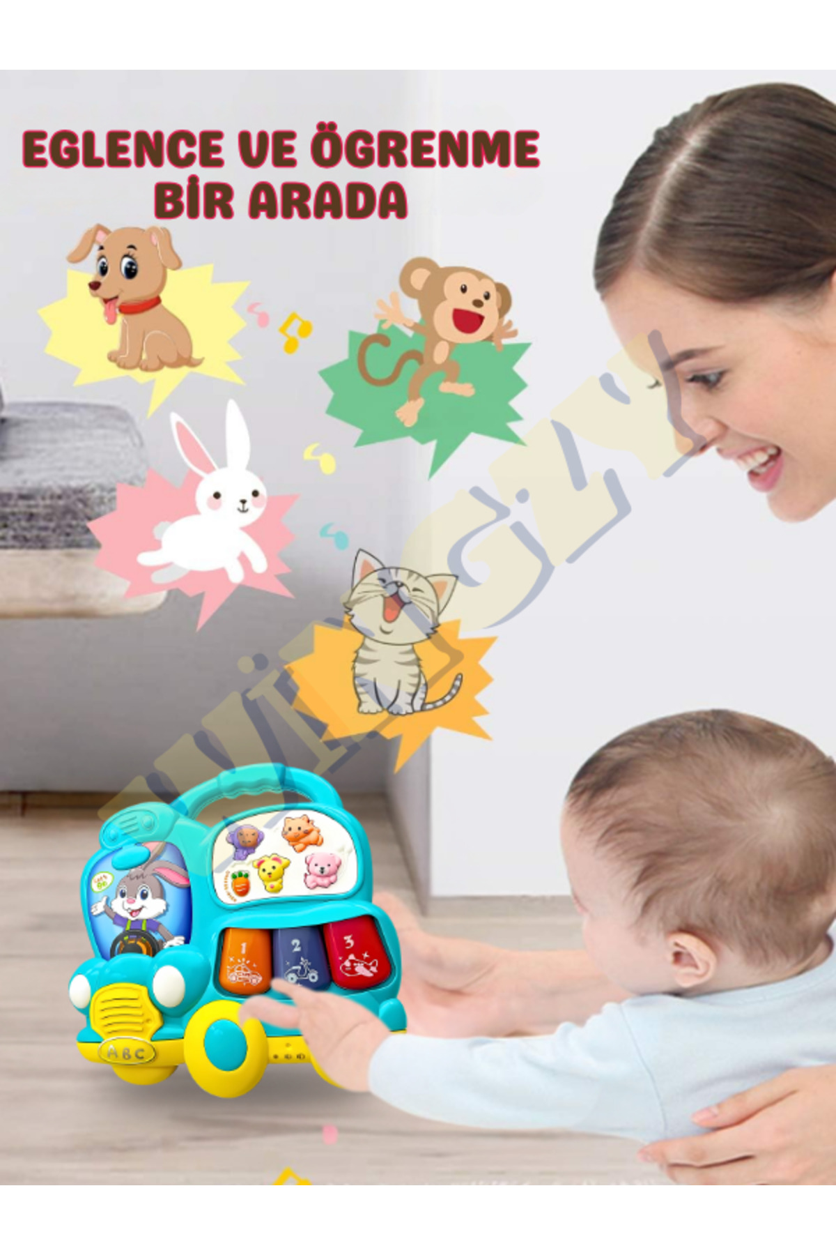 Wingzy Işıklı Ve Müzikli Bebek Piyanosu, Eğitici, Renkli, Sesli Oyuncak, Motor Ve Duyusal Gelişim fotoğrafı 5 (önizleme)