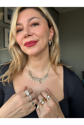 ACCESSORYBYTARZ Tasarım Yüzük Taş Elips