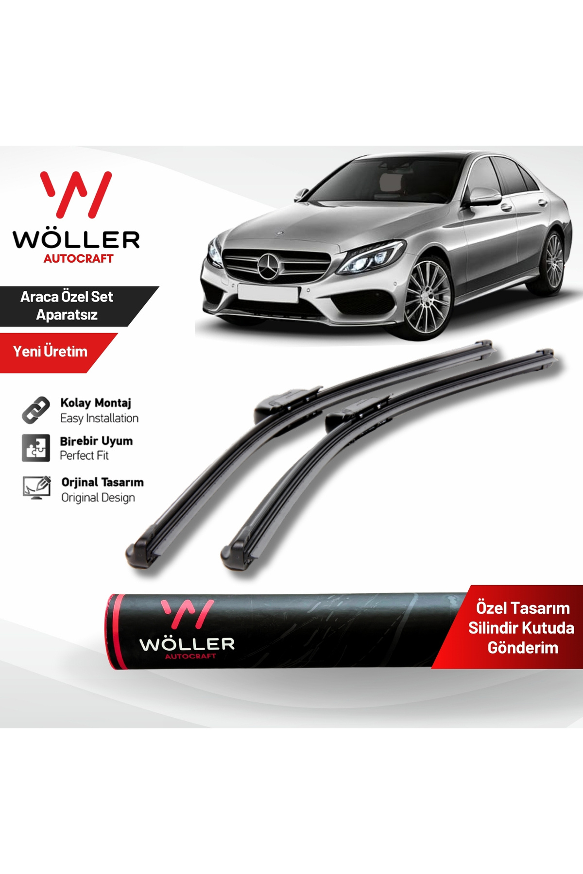 wöller Mercedes C Serisi W205 Silecek 2015 Sonrası Silecek Takımı Araca Özel