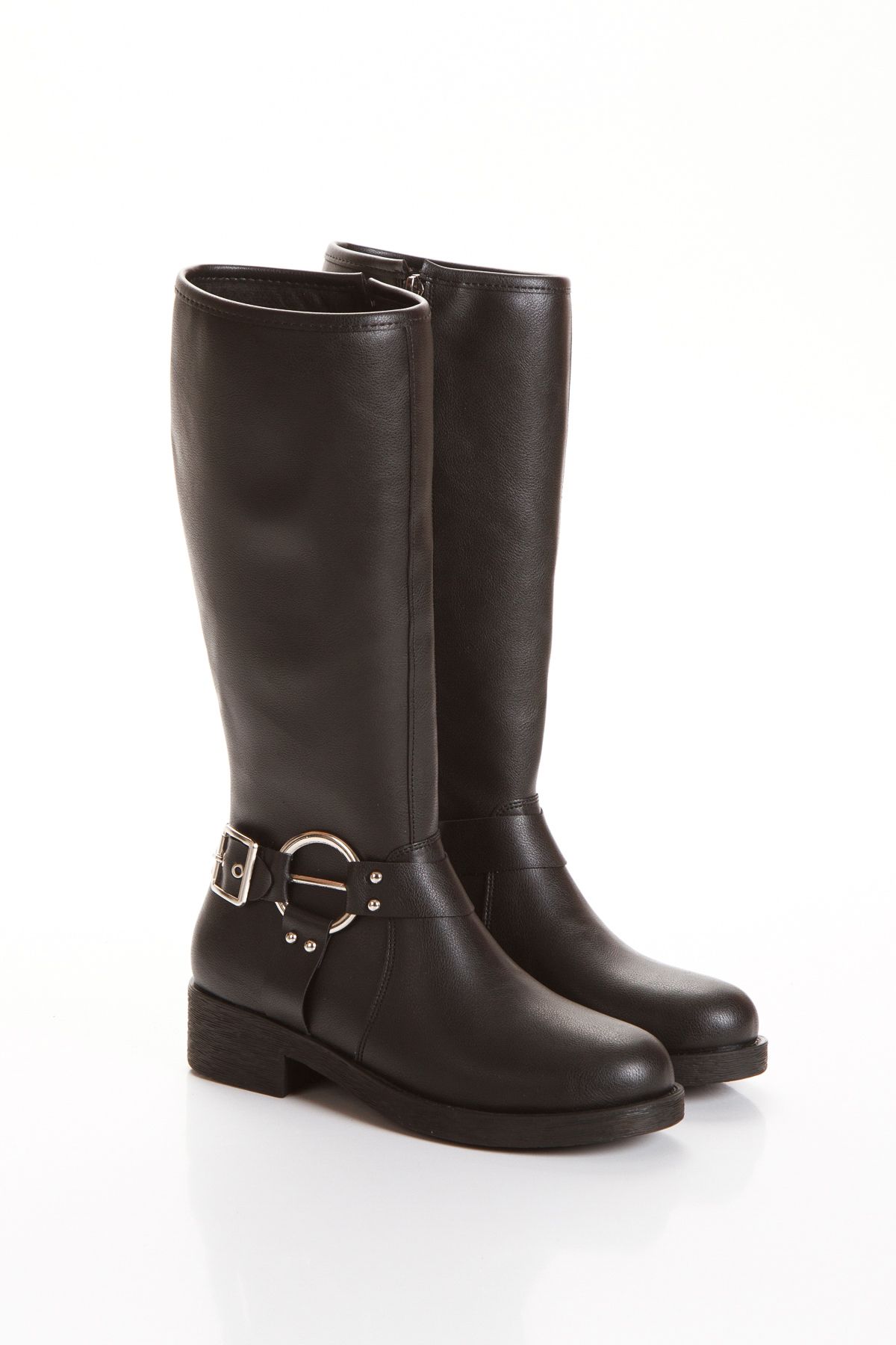 simplicity-Black Biker Women's Boots 4