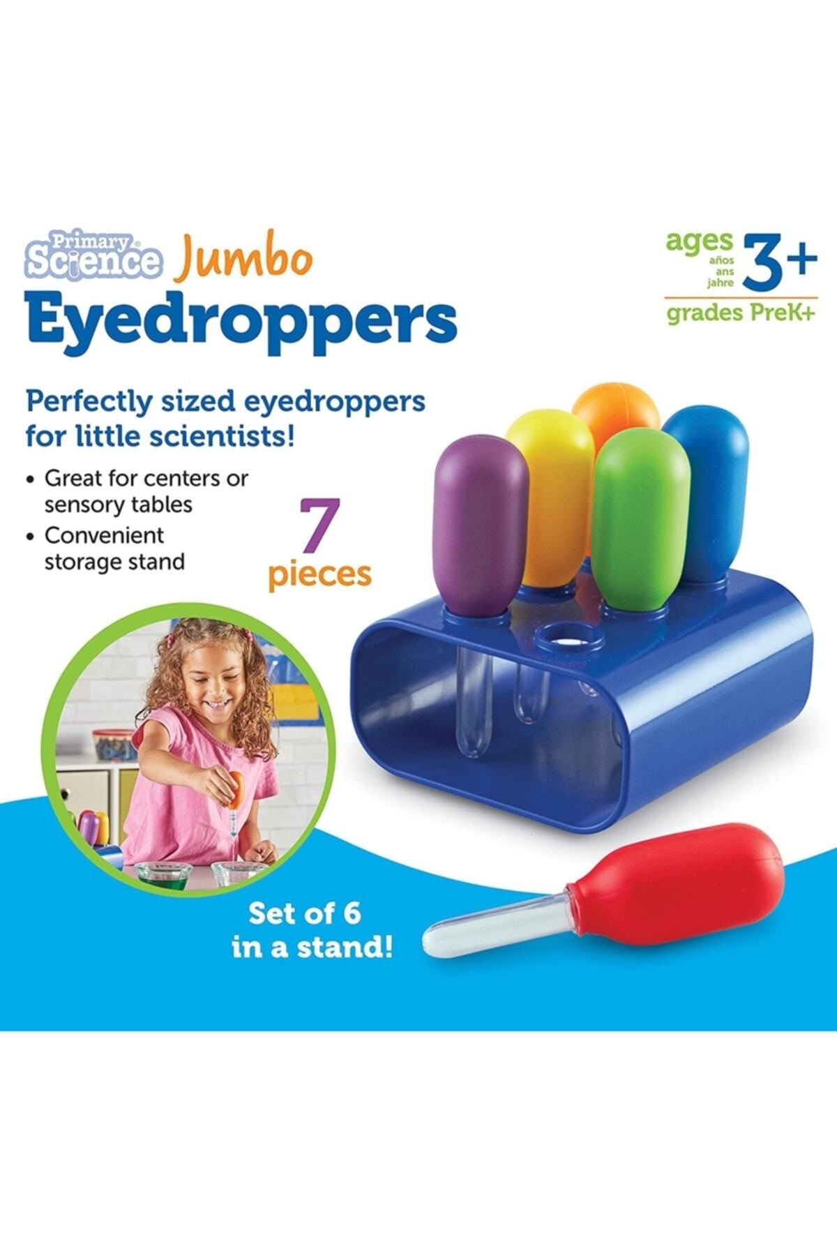Learning Resources-Primary Science Jumbo Dropper and Stand 7 Pieces 2