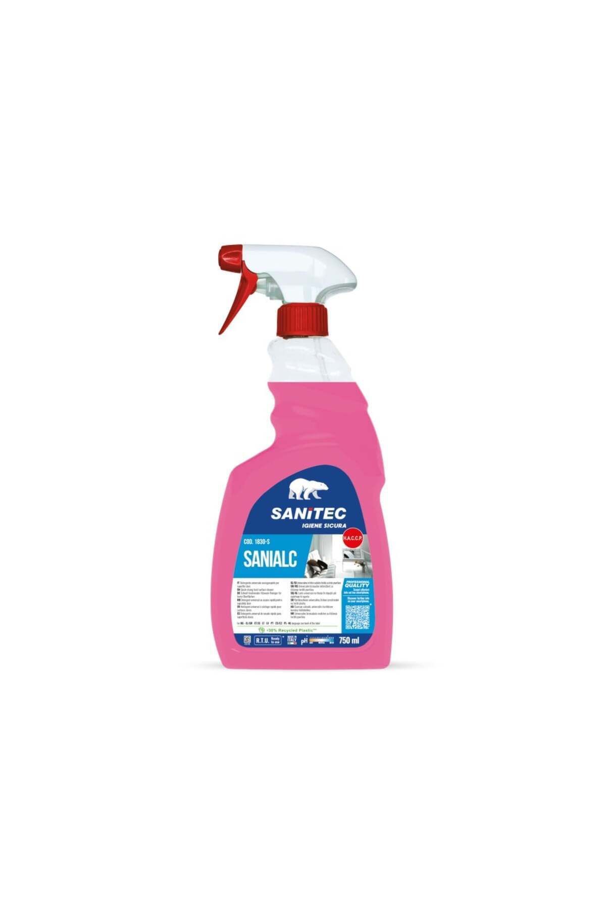 SANITEC-Universal Surface Cleaning Solution With Sprayer, 750 ml Sanialc, 1